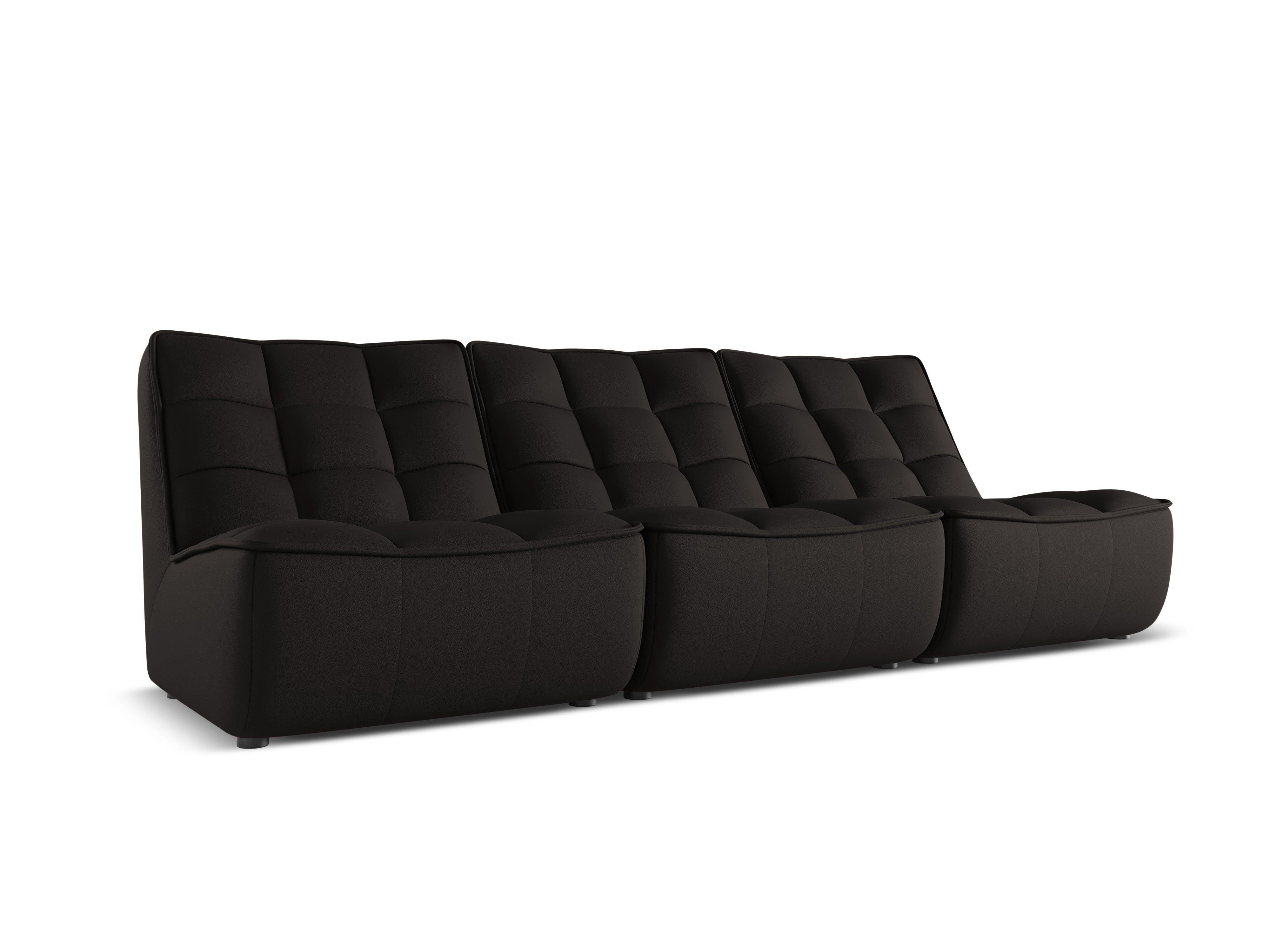 Sofa skórzana 3-osobowa MONI czarny Maison Heritage Eye on Design