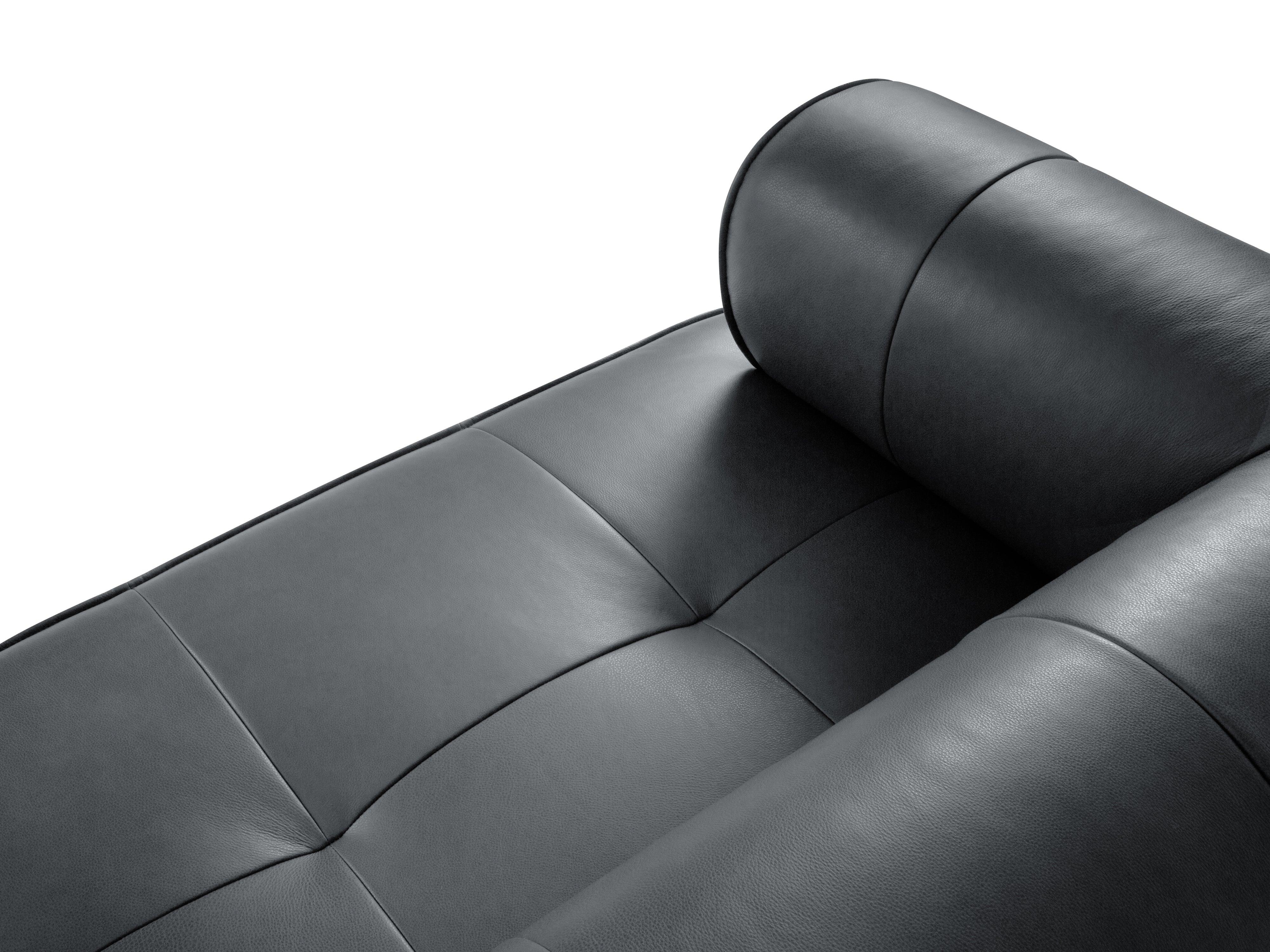 Sofa skórzana otwarta prawostronna LILY grafitowy Maison Heritage Eye on Design