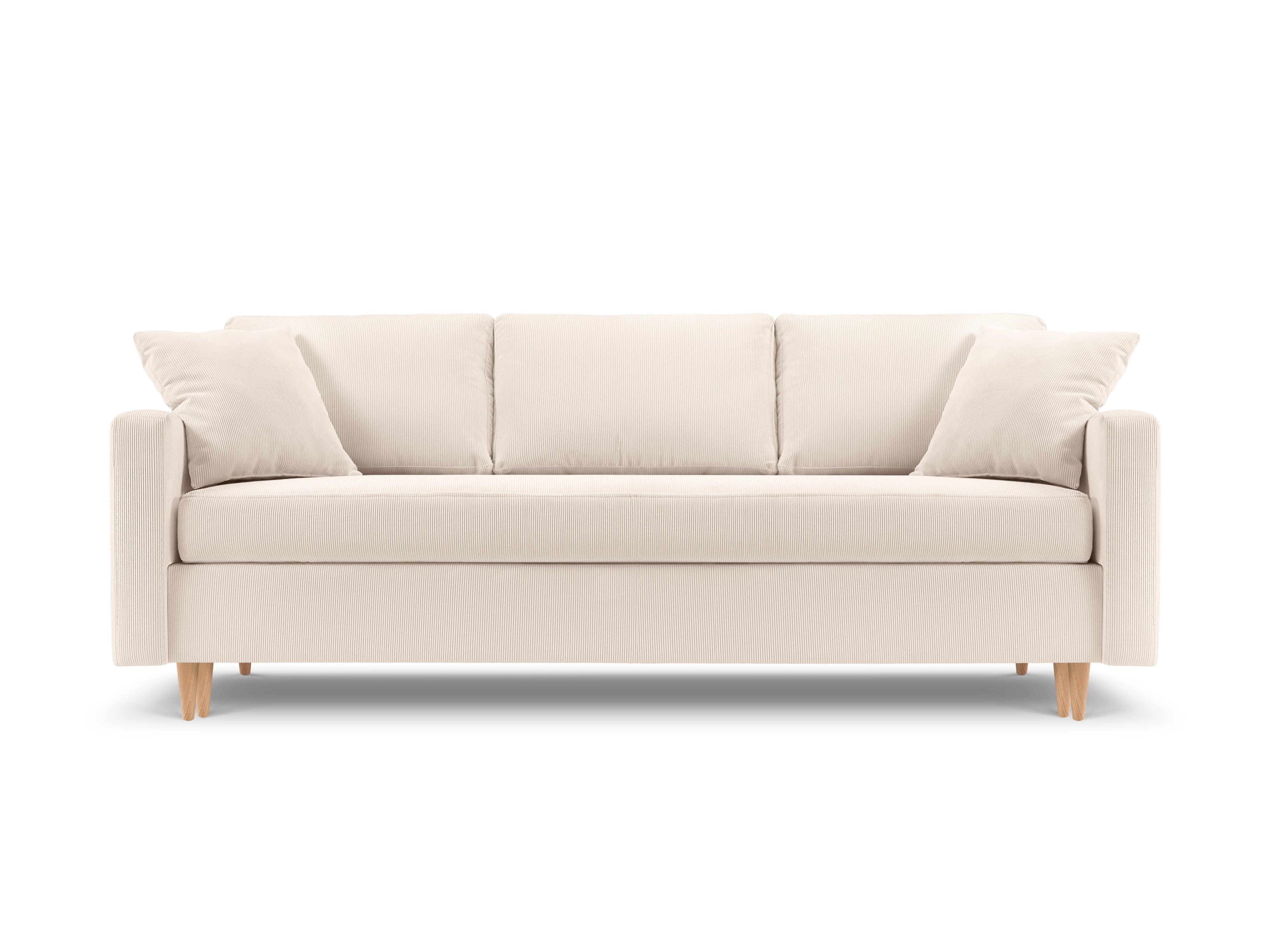 Sofa sztruksowa z funkcją spania ROSE beżowy Mazzini Sofas Eye on Design