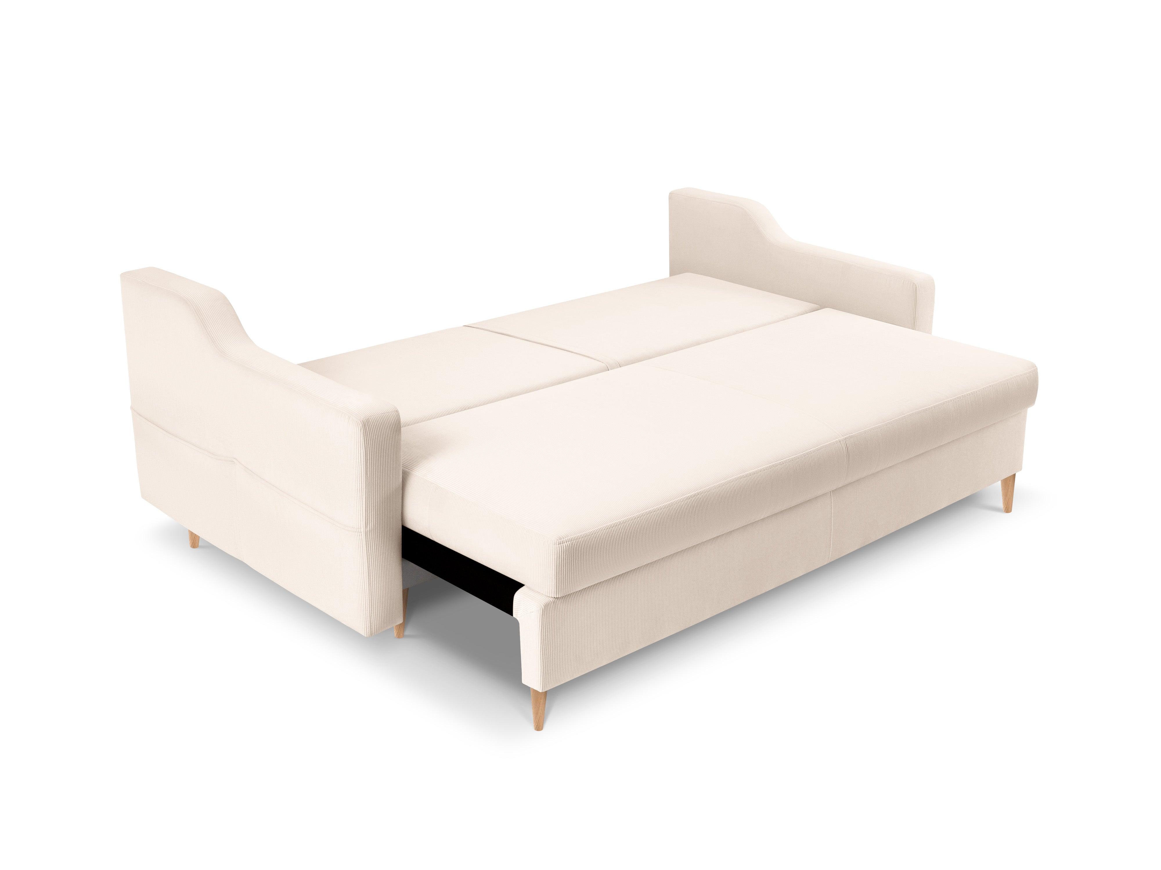Sofa sztruksowa z funkcją spania ROSE beżowy Mazzini Sofas Eye on Design