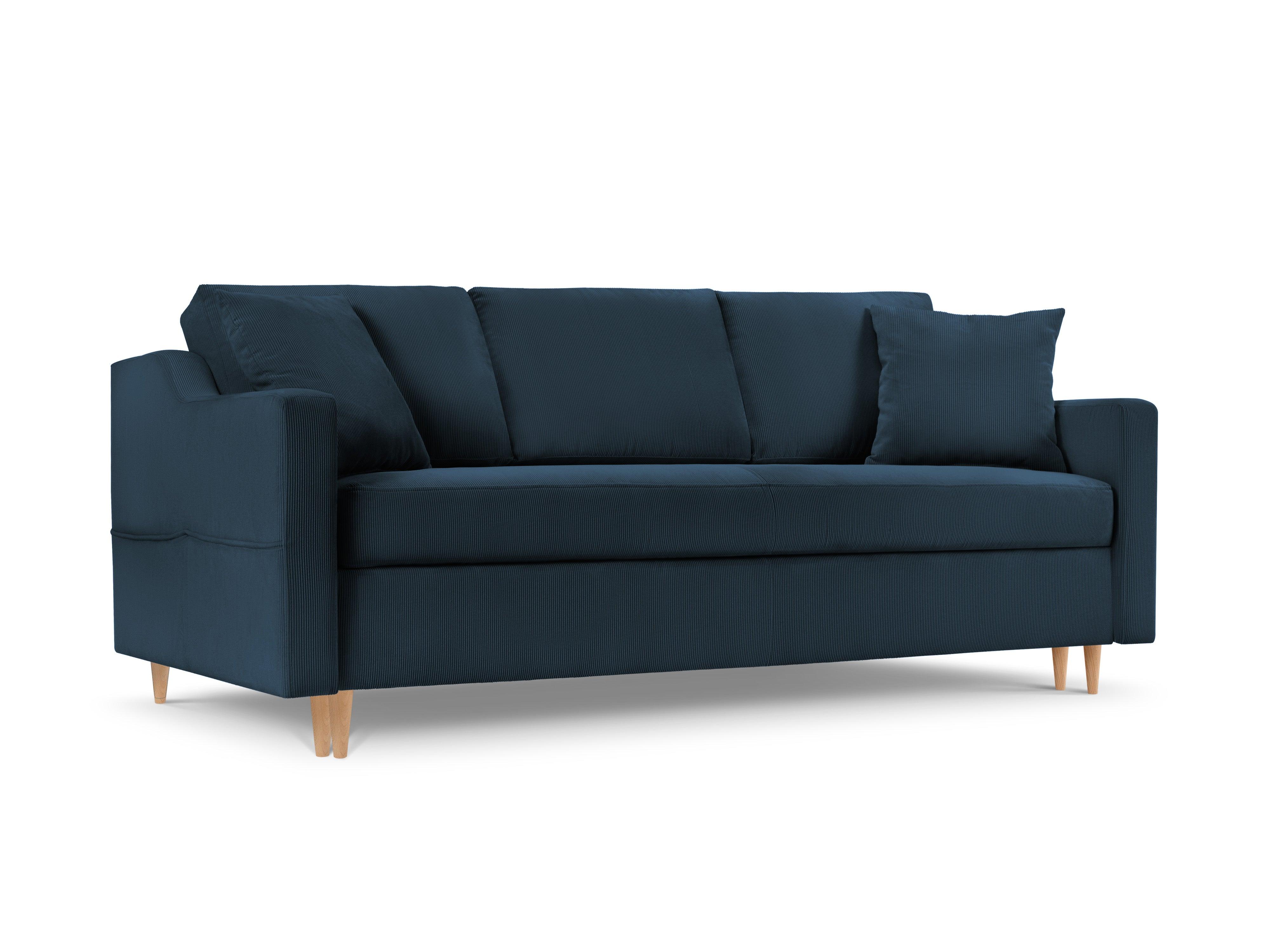 Sofa sztruksowa z funkcją spania ROSE ciemnoniebieski Mazzini Sofas Eye on Design