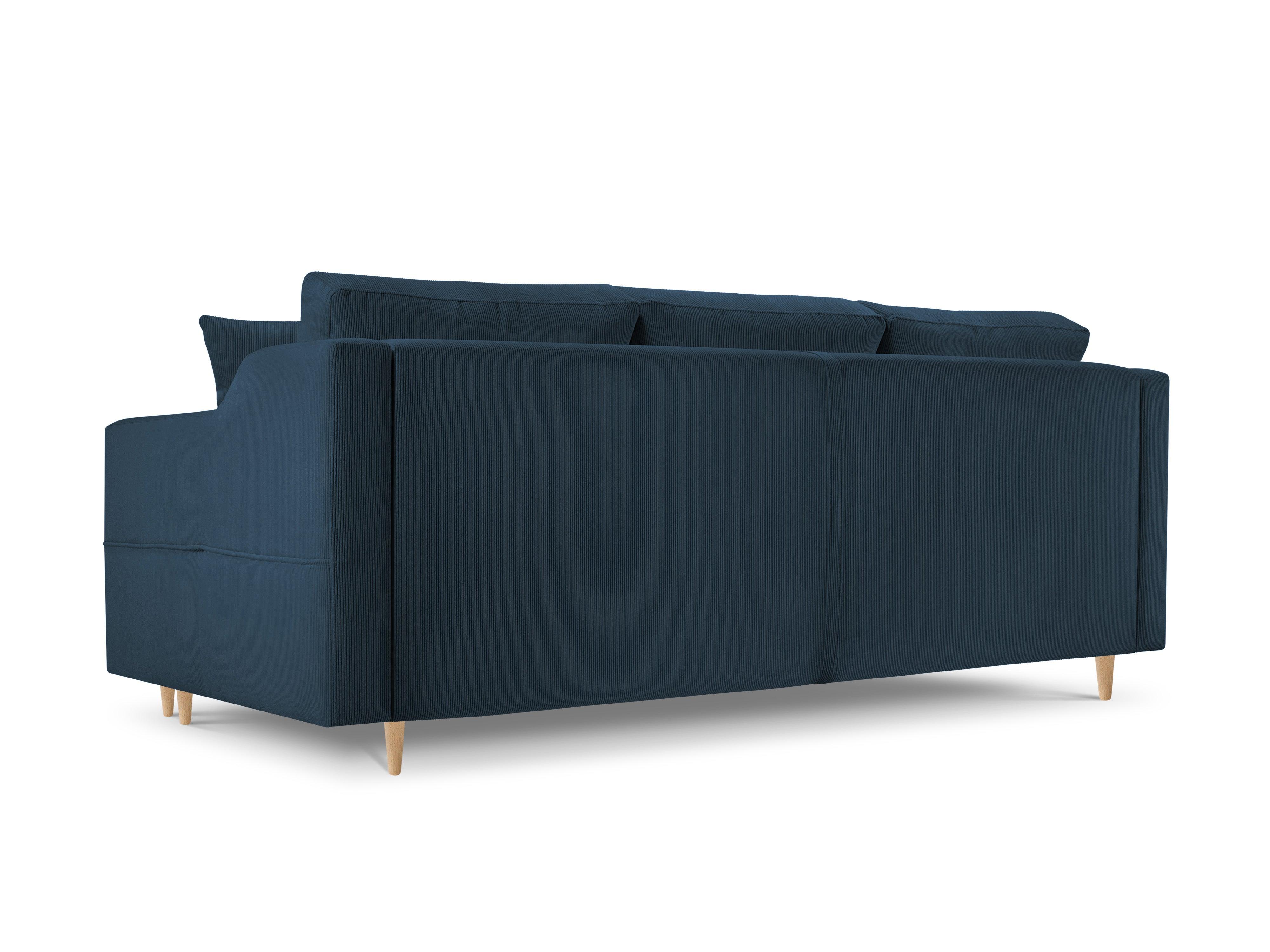 Sofa sztruksowa z funkcją spania ROSE ciemnoniebieski Mazzini Sofas Eye on Design