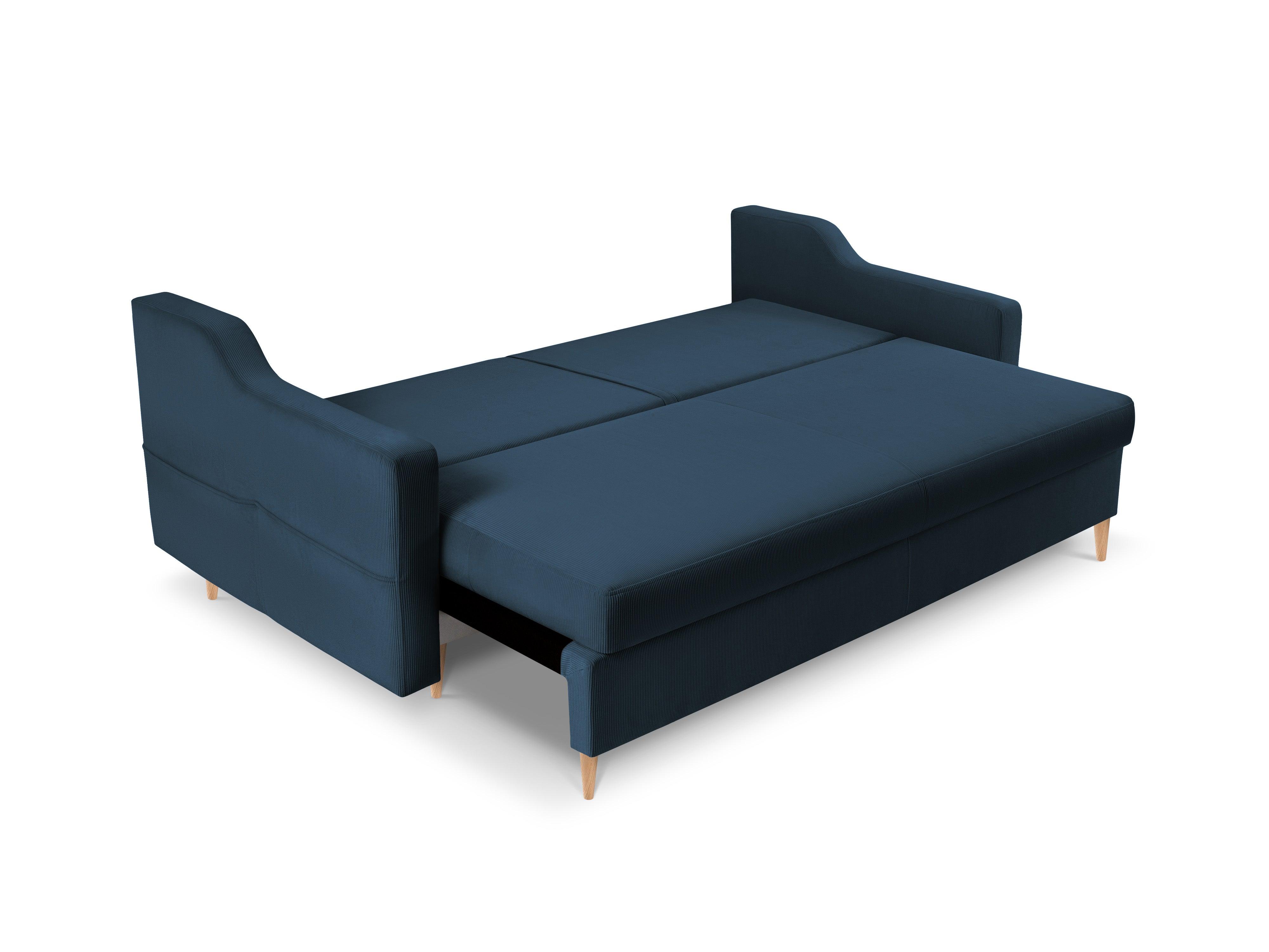 Sofa sztruksowa z funkcją spania ROSE ciemnoniebieski Mazzini Sofas Eye on Design