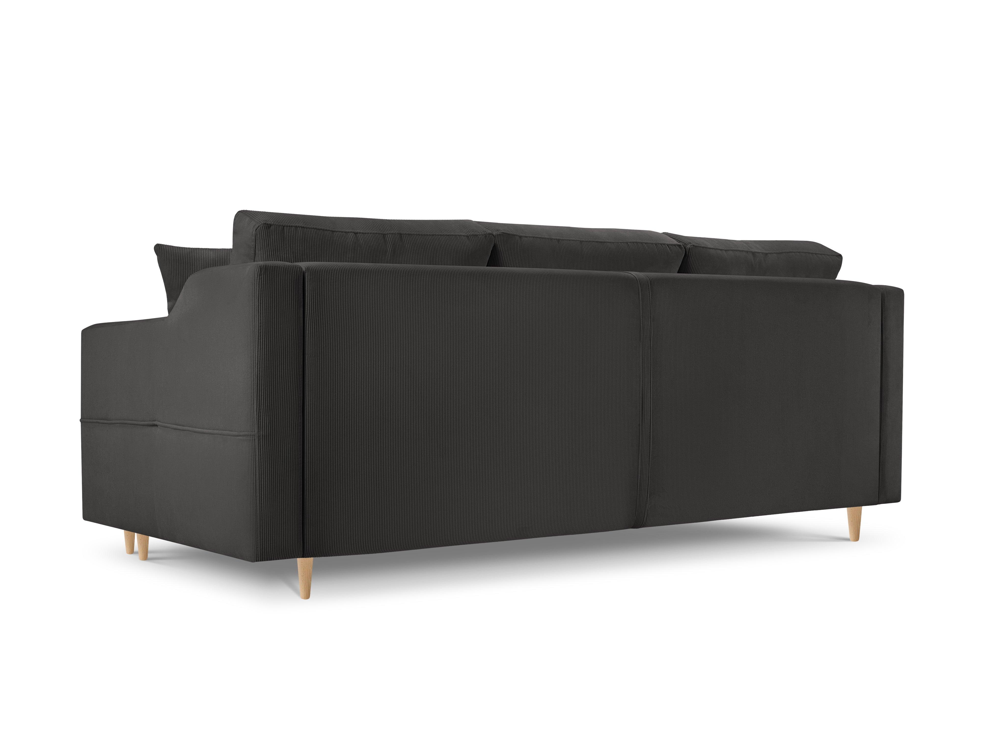 Sofa sztruksowa z funkcją spania ROSE ciemnoszary Mazzini Sofas Eye on Design