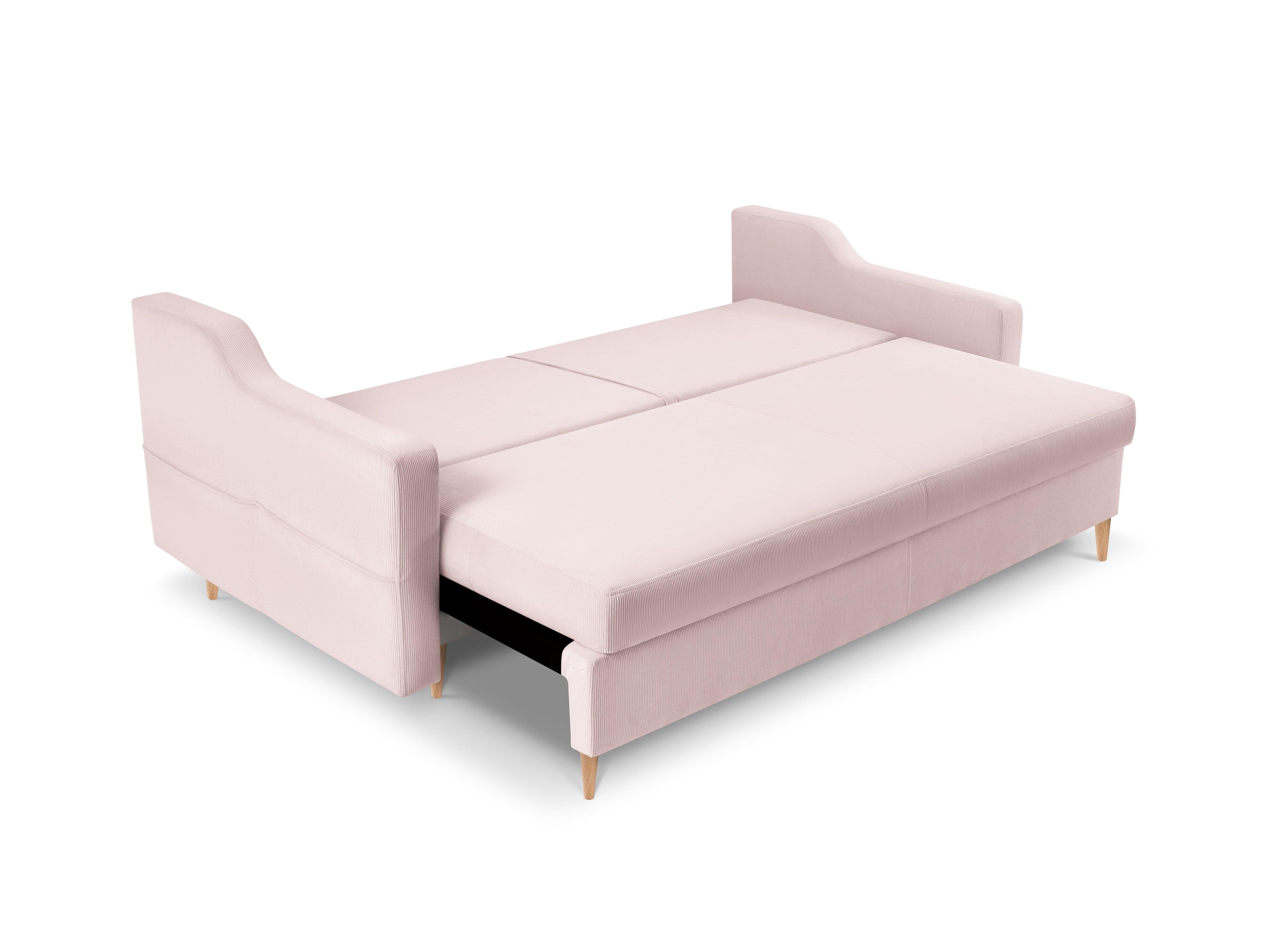 Sofa sztruksowa z funkcją spania ROSE różowy Mazzini Sofas Eye on Design
