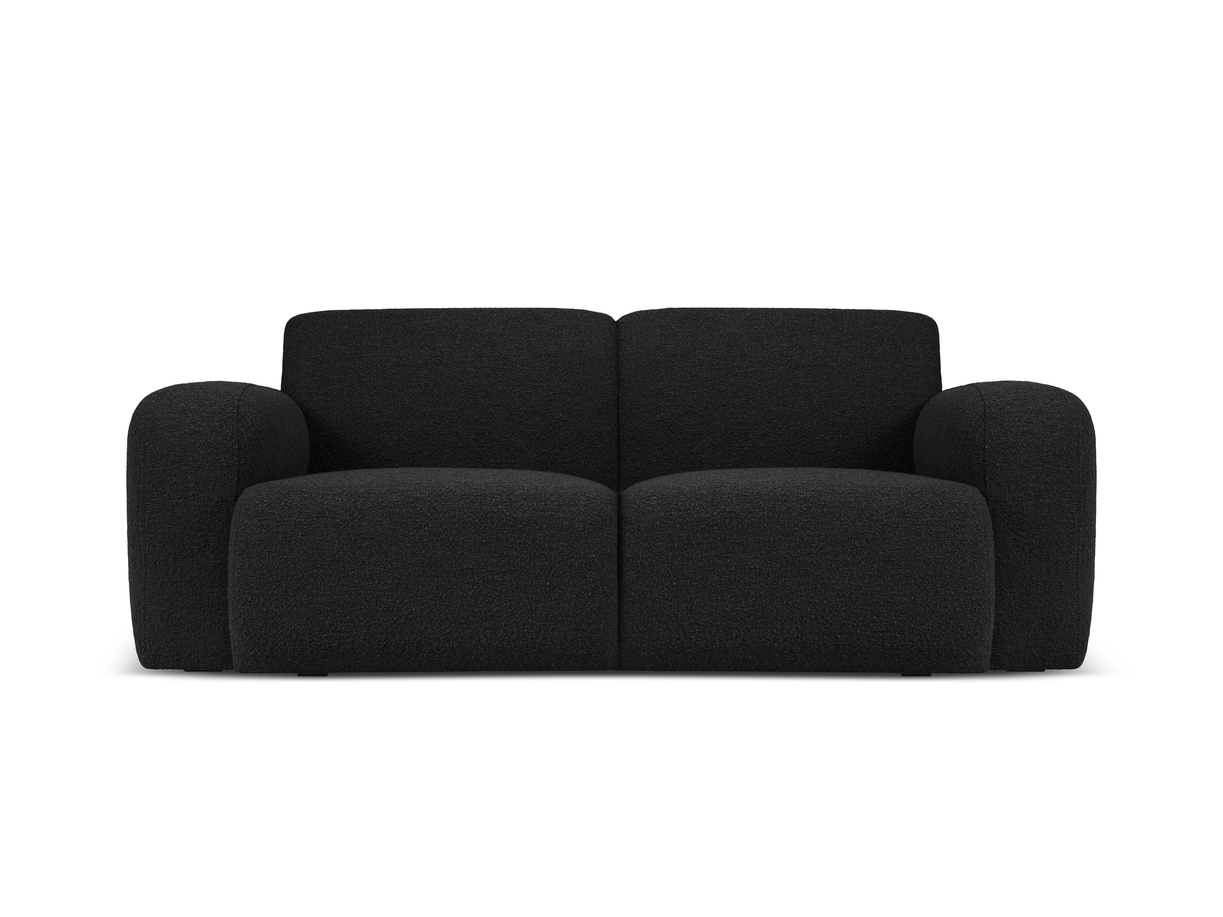 Sofa w tkaninie boucle 2-osobowa LOLA czarny Windsor & Co Eye on Design