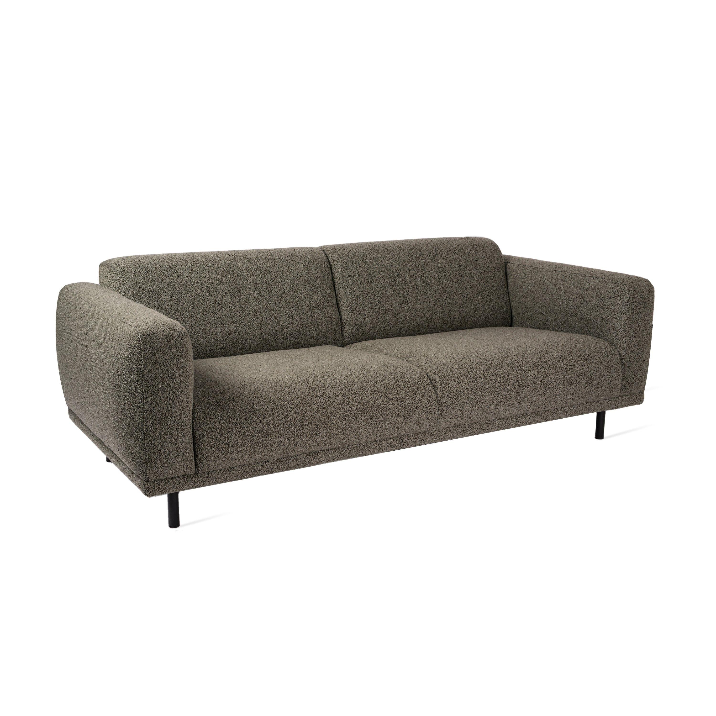 Sofa w tkaninie boucle 2-osobowa TEDDY oliwkowy Pols Potten Eye on Design