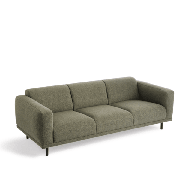 Sofa w tkaninie boucle 3-osobowa TEDDY oliwkowy Pols Potten Eye on Design