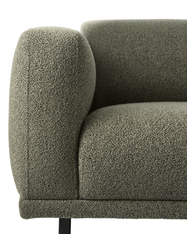 Sofa w tkaninie boucle 3-osobowa TEDDY oliwkowy Pols Potten Eye on Design
