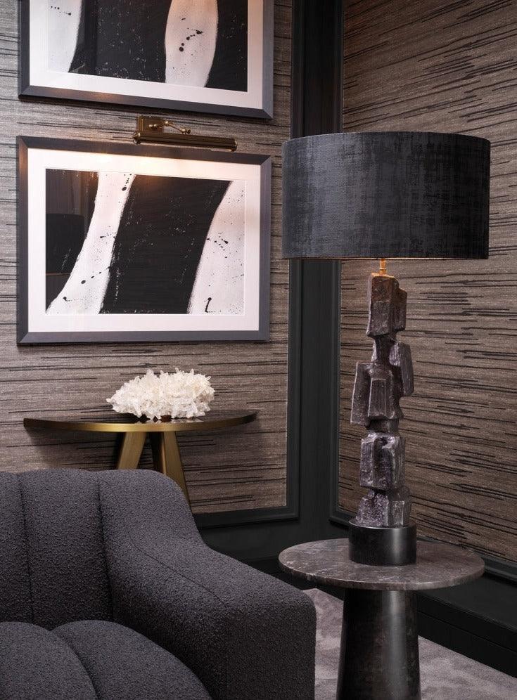 Sofa w tkaninie boucle KELLY czarny Eichholtz Eye on Design