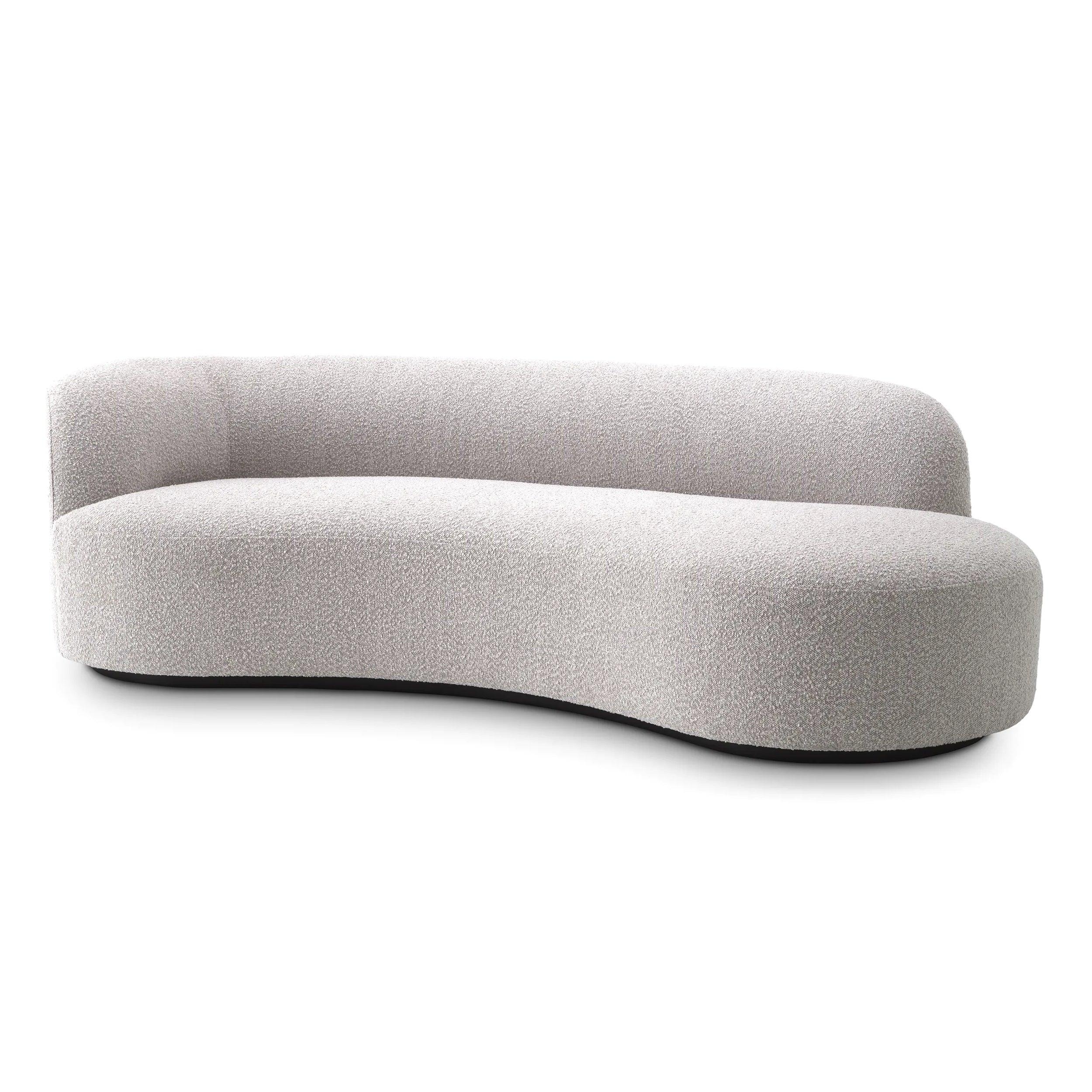 Sofa w tkaninie boucle MORTEN szary Eichholtz Eye on Design