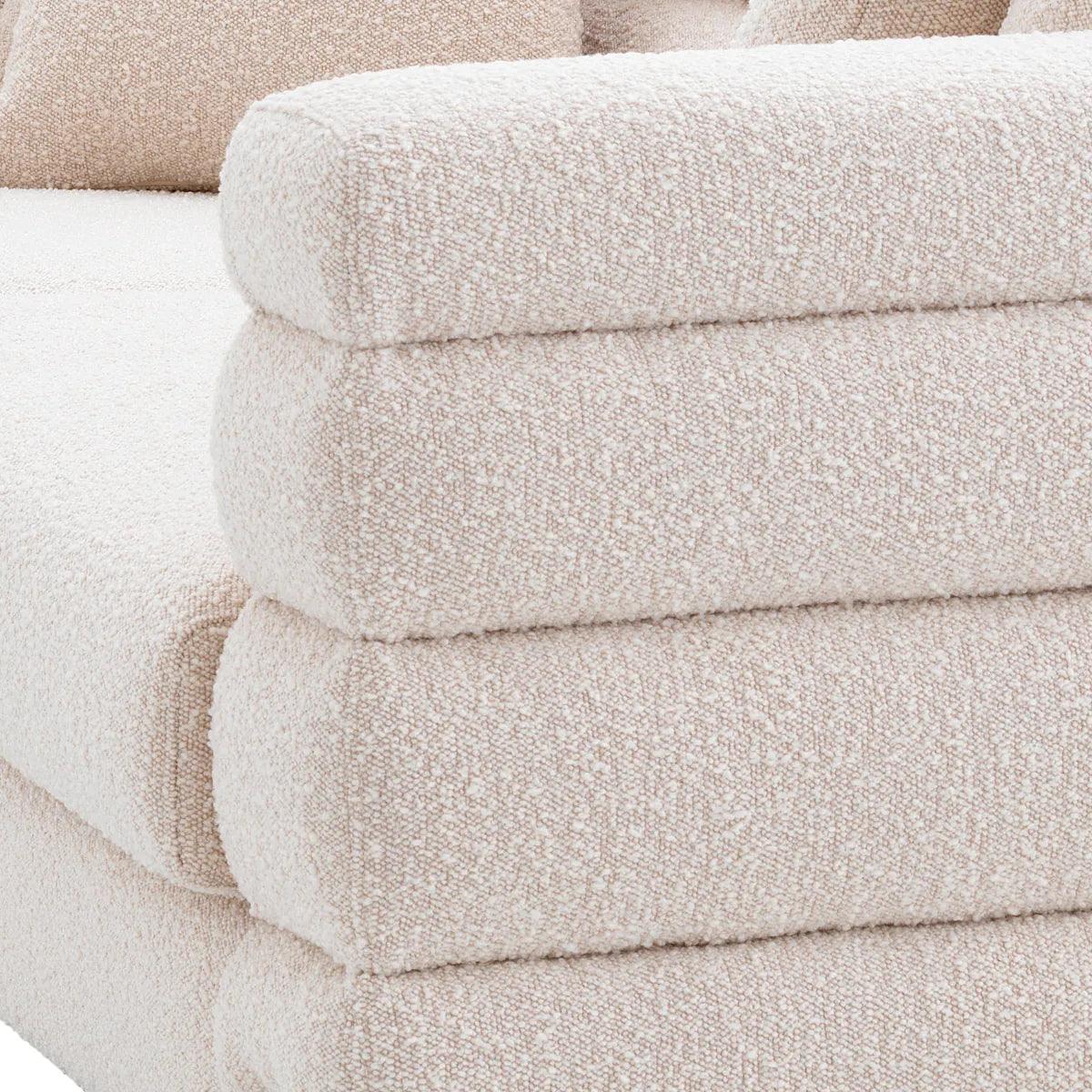 Sofa w tkaninie boucle YORK kremowy Eichholtz Eye on Design