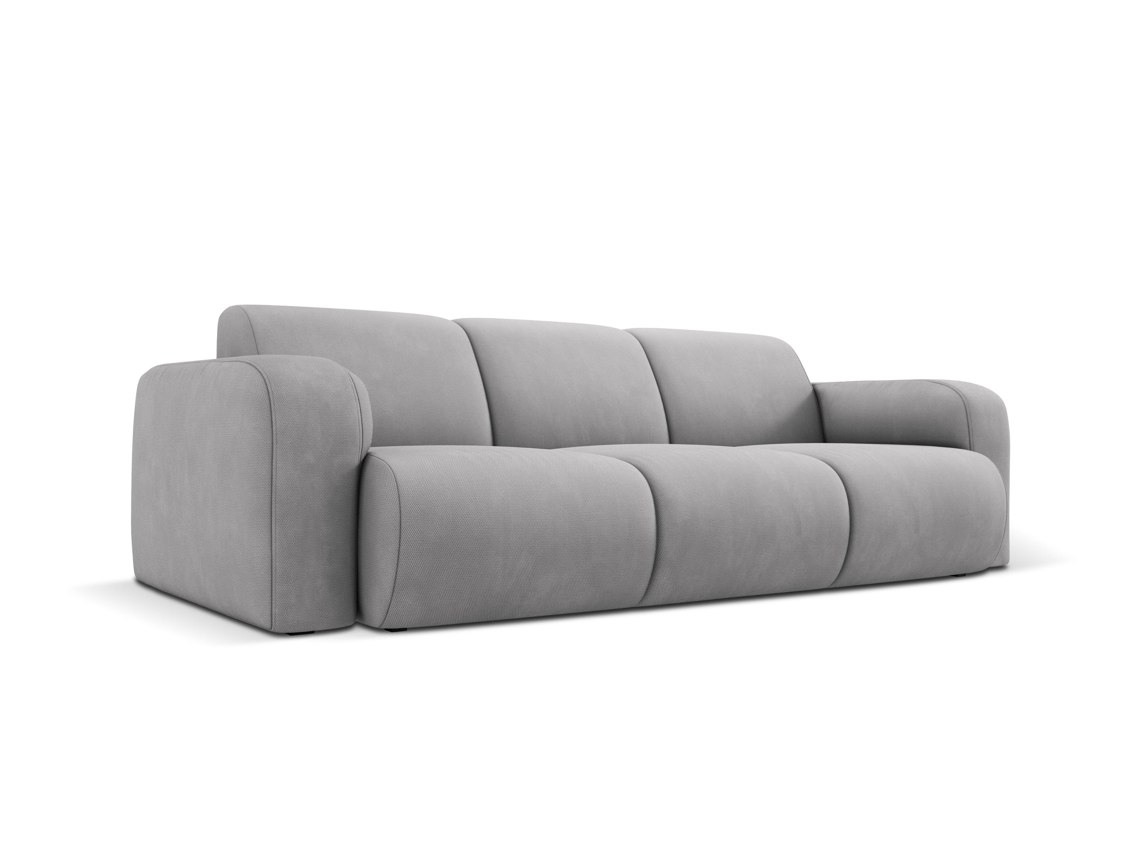 Sofa w tkaninie chenillowej 3-osobowa LOLA jasnoszary Windsor & Co Eye on Design