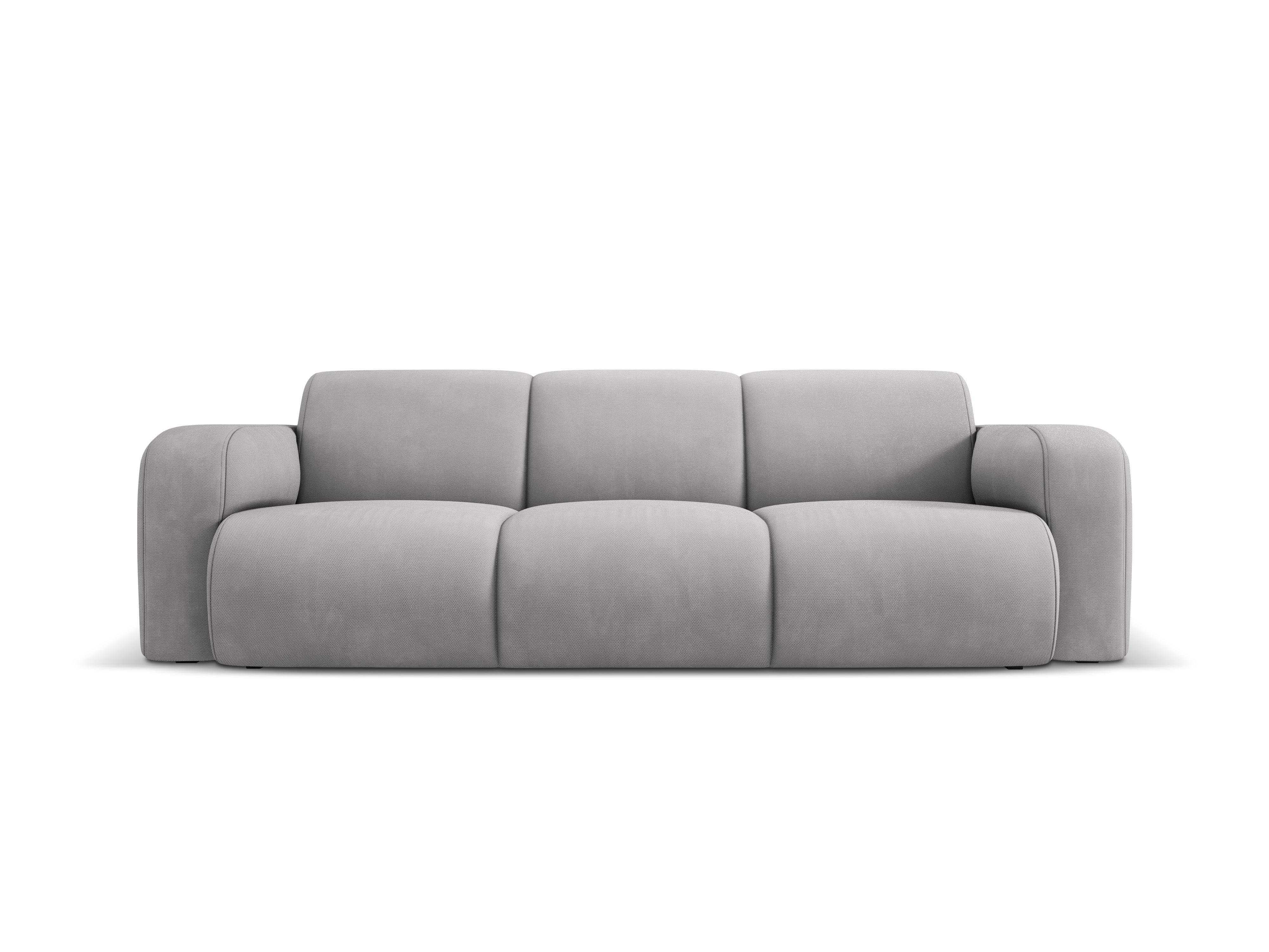 Sofa w tkaninie chenillowej 3-osobowa LOLA jasnoszary Windsor & Co Eye on Design