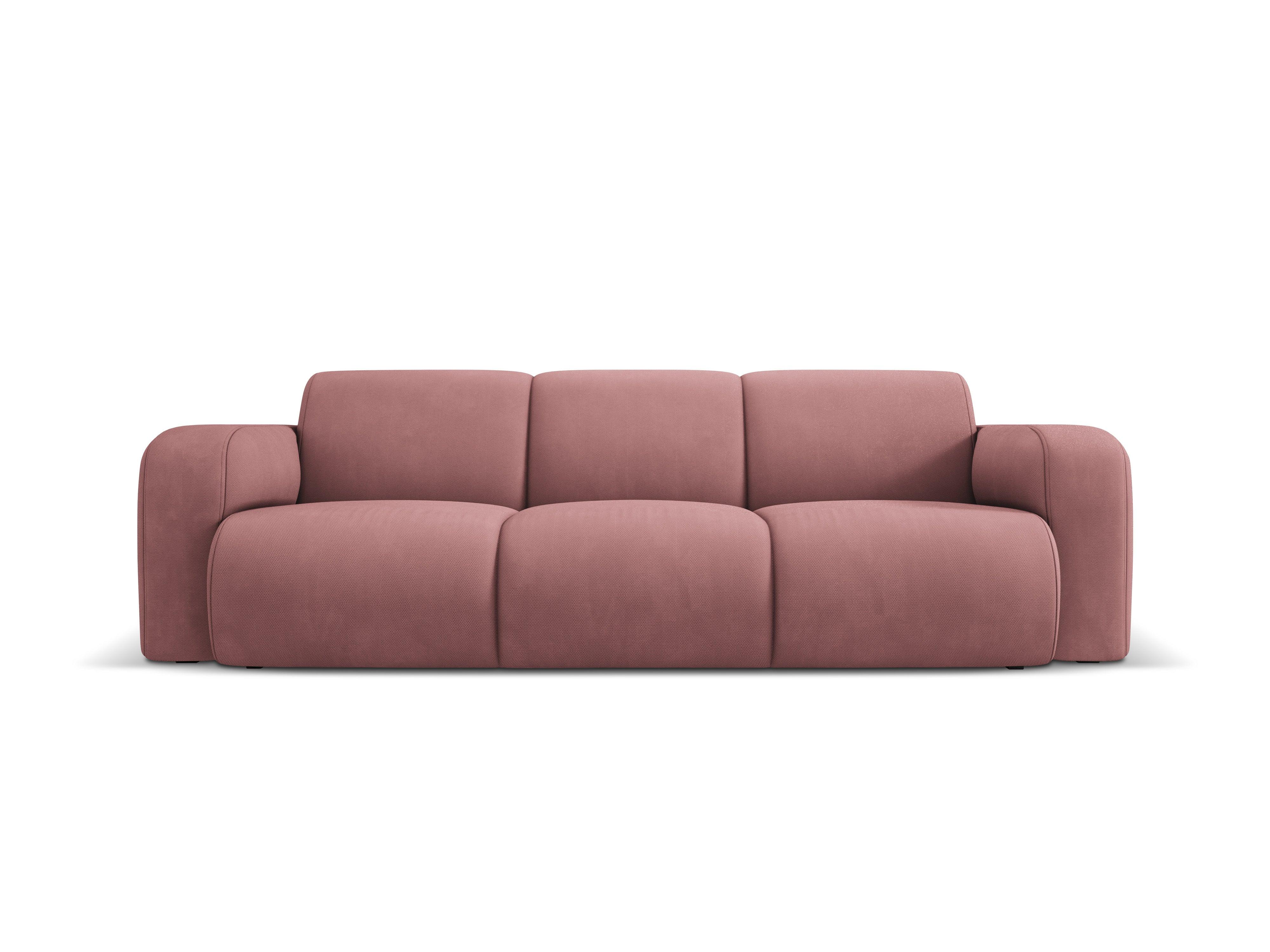 Sofa w tkaninie chenillowej 3-osobowa LOLA różowy Windsor & Co Eye on Design