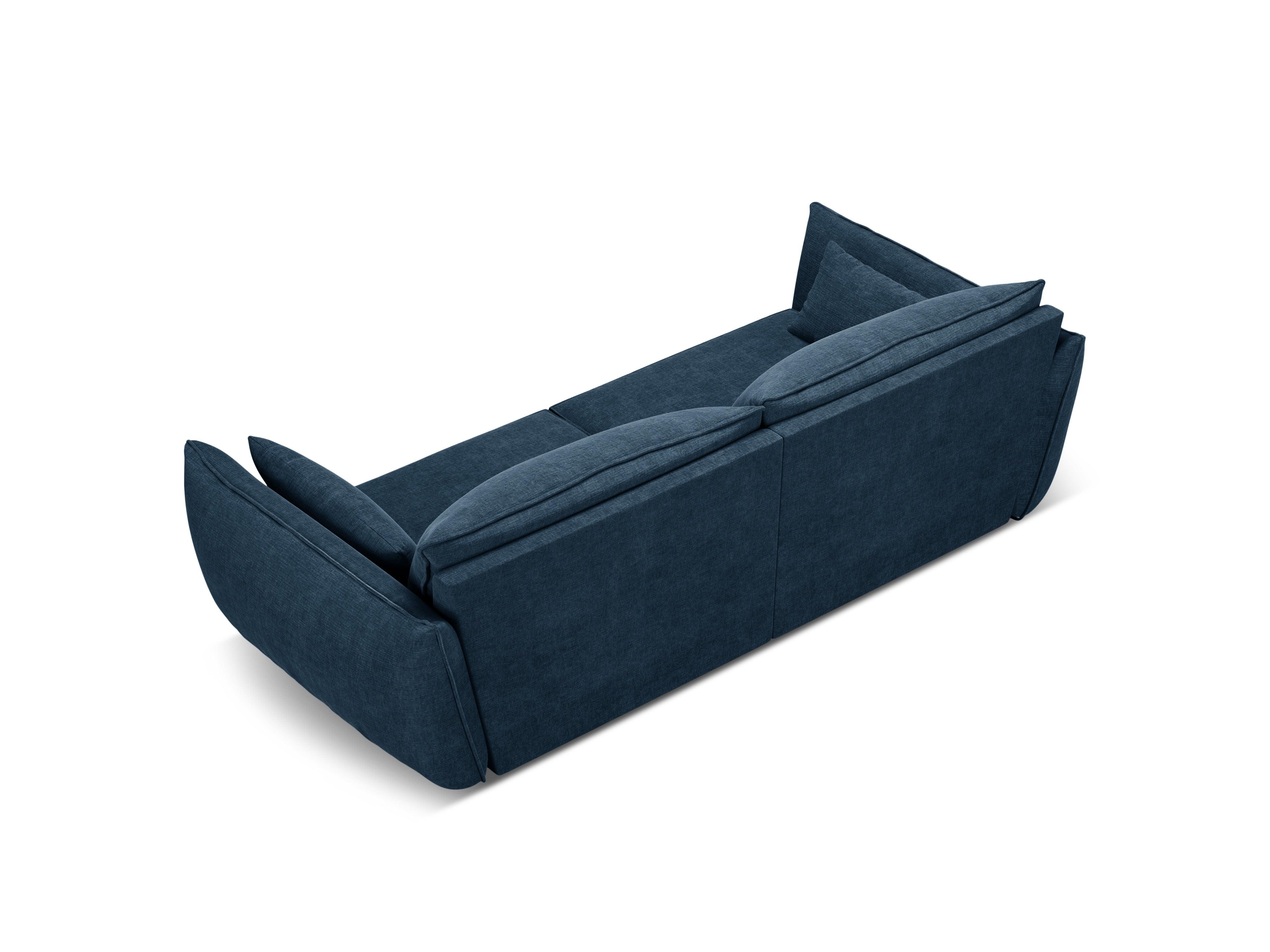 Sofa w tkaninie szenilowej 3-osobowa VANDA granat królewski Mazzini Sofas Eye on Design