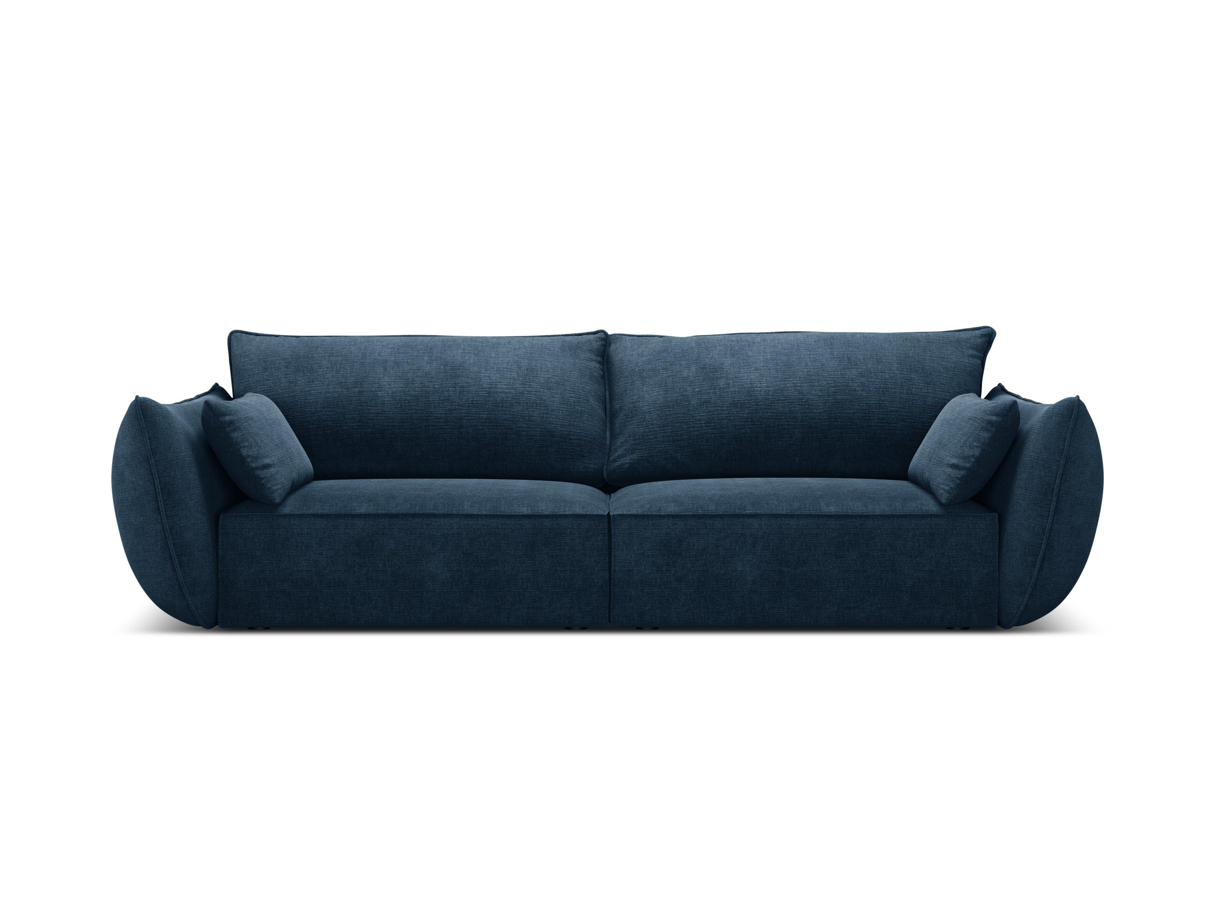 Sofa w tkaninie szenilowej 3-osobowa VANDA granat królewski Mazzini Sofas Eye on Design