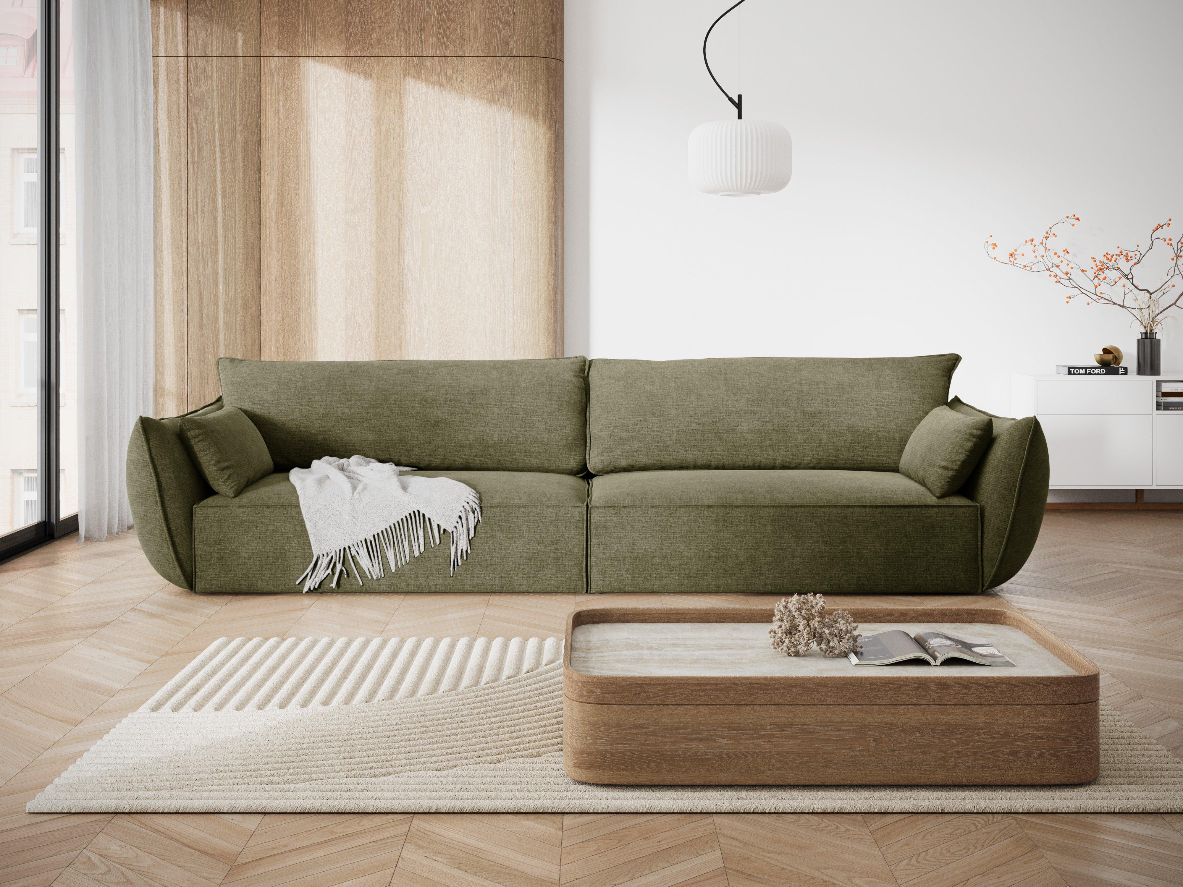 Sofa w tkaninie szenilowej 4-osobowa VANDA zielony Mazzini Sofas Eye on Design