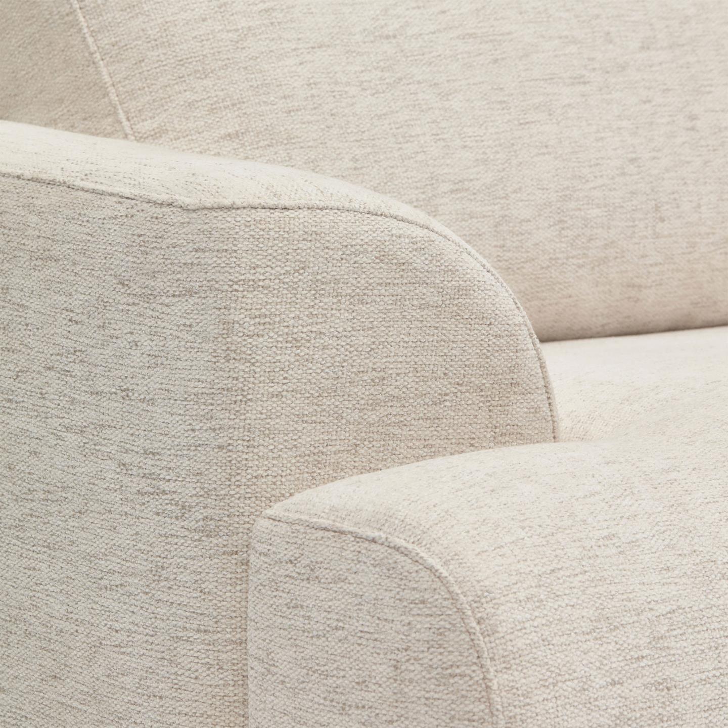 Sofa w tkaninie szenilowej KARIN kremowy La Forma Eye on Design