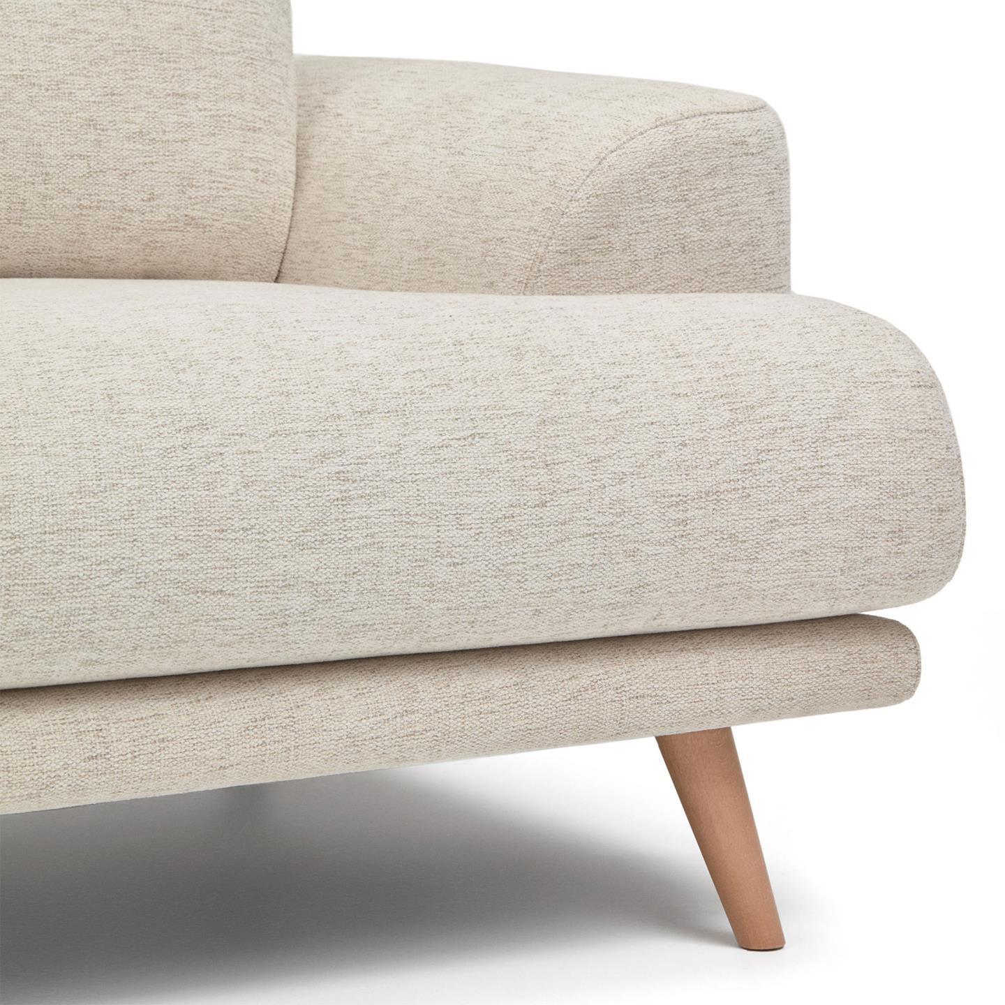 Sofa w tkaninie szenilowej KARIN kremowy La Forma Eye on Design