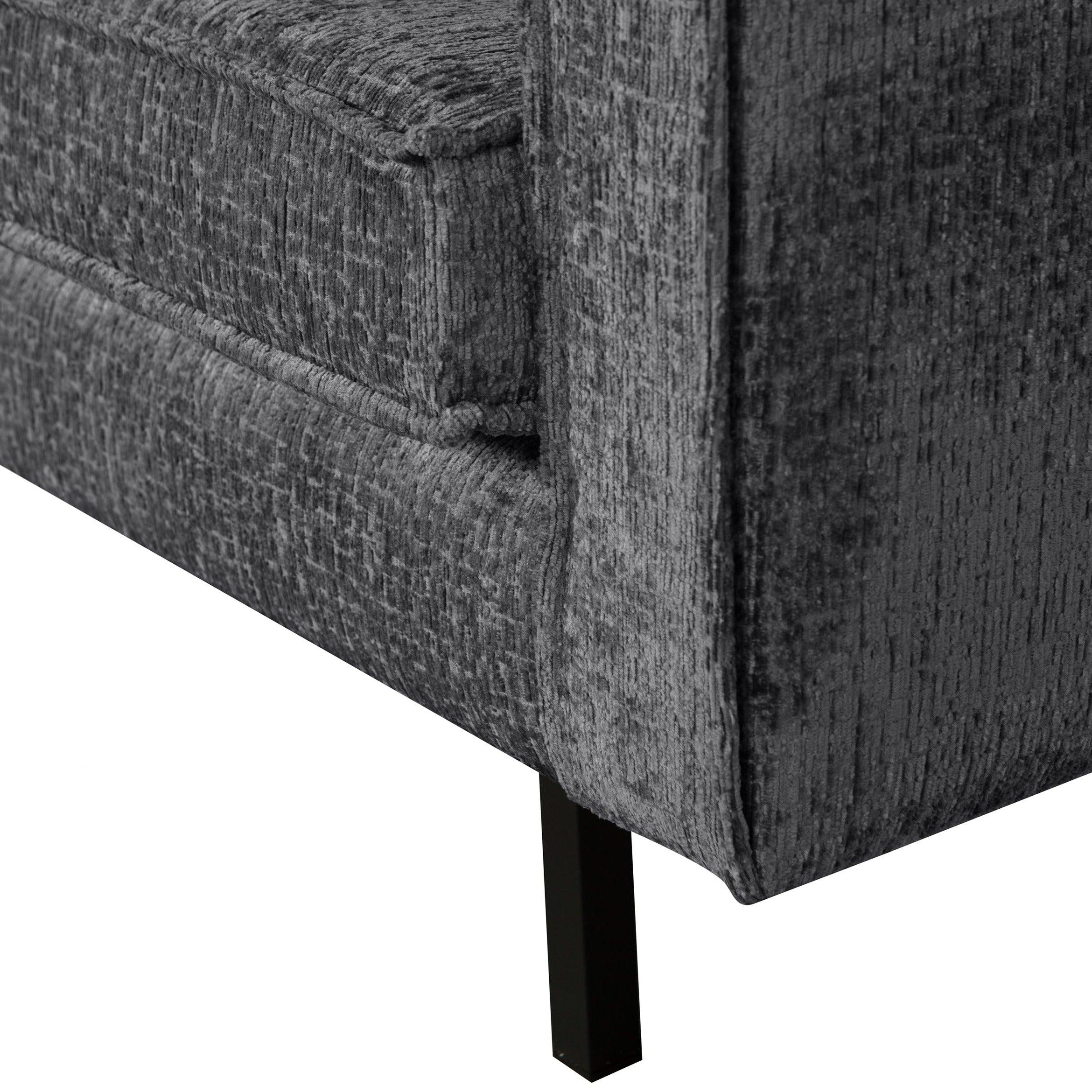 Sofa welurowa 2,5-osobowa RODEO ciemnoszary Be Pure Eye on Design