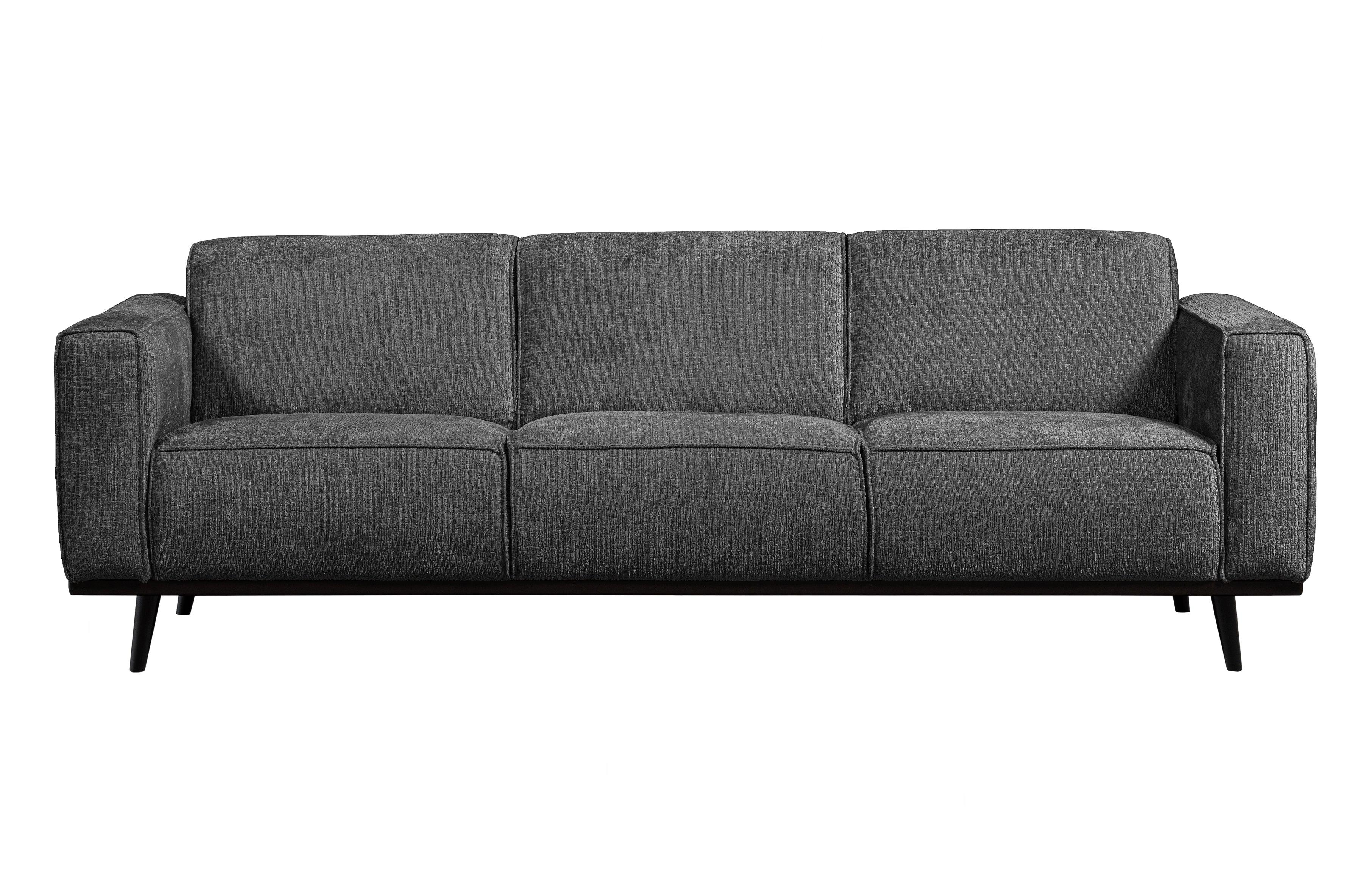 Sofa welurowa 3-osobowa STATEMENT STRUCTURE ciemnoszary Be Pure Eye on Design