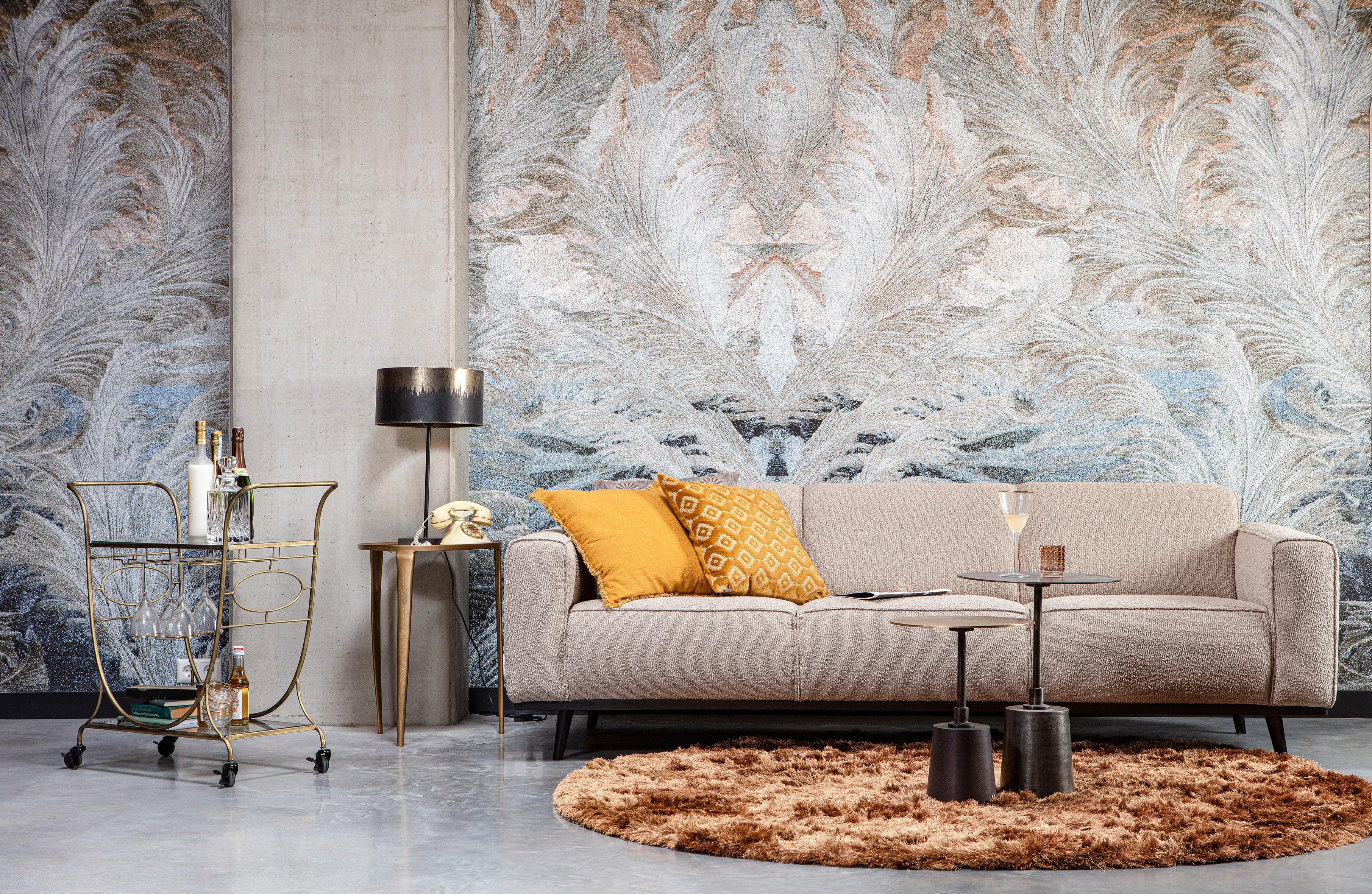 Sofa welurowa 3-osobowa STATEMENT STRUCTURE ciemnozielony Be Pure Eye on Design