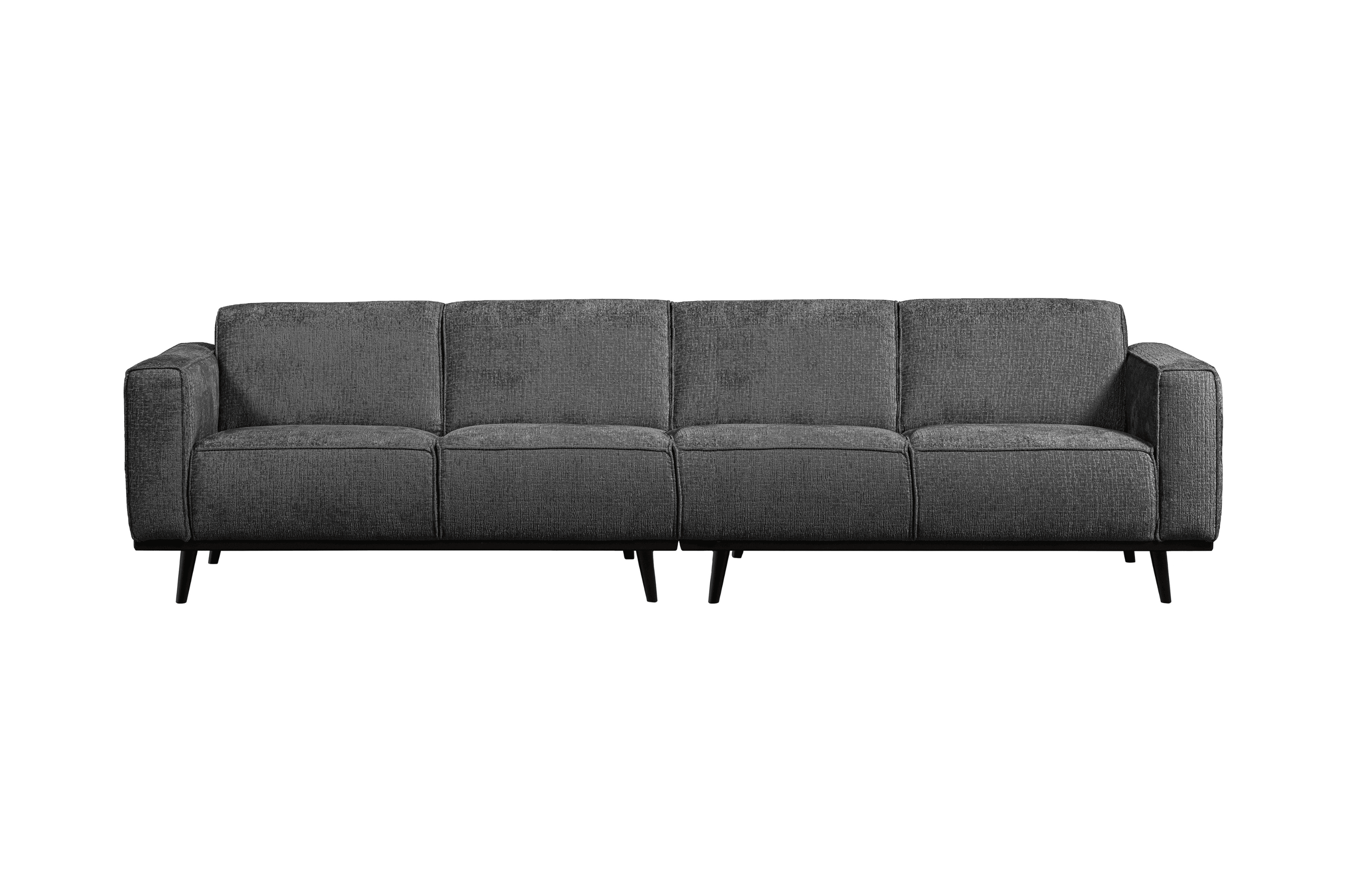 Sofa welurowa 4-osobowa STATEMENT STRUCTURE ciemnoszary Be Pure 280 cm Eye on Design