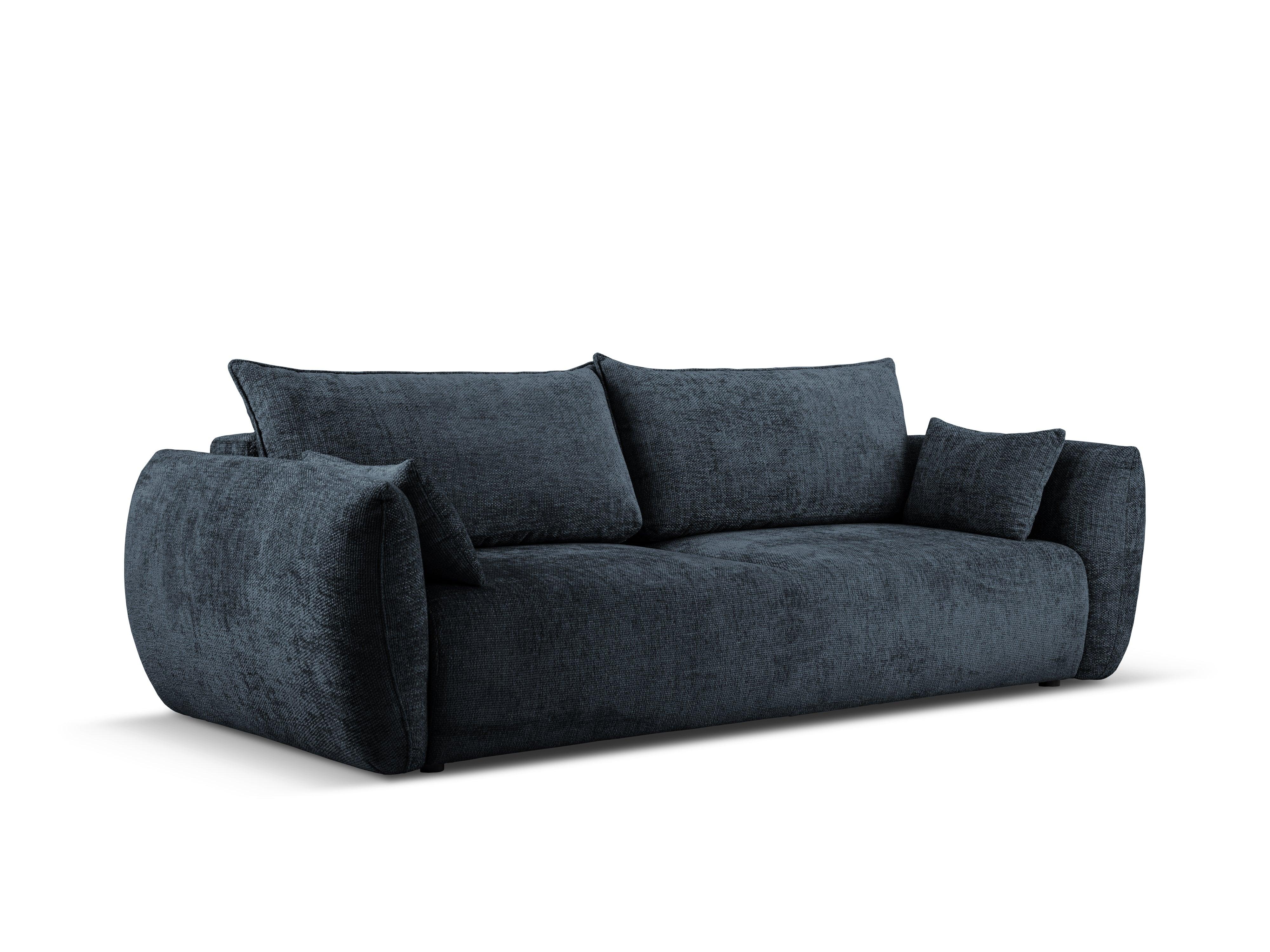 Sofa z funkcją spania MATERA granatowy szenil Cosmopolitan Design Eye on Design