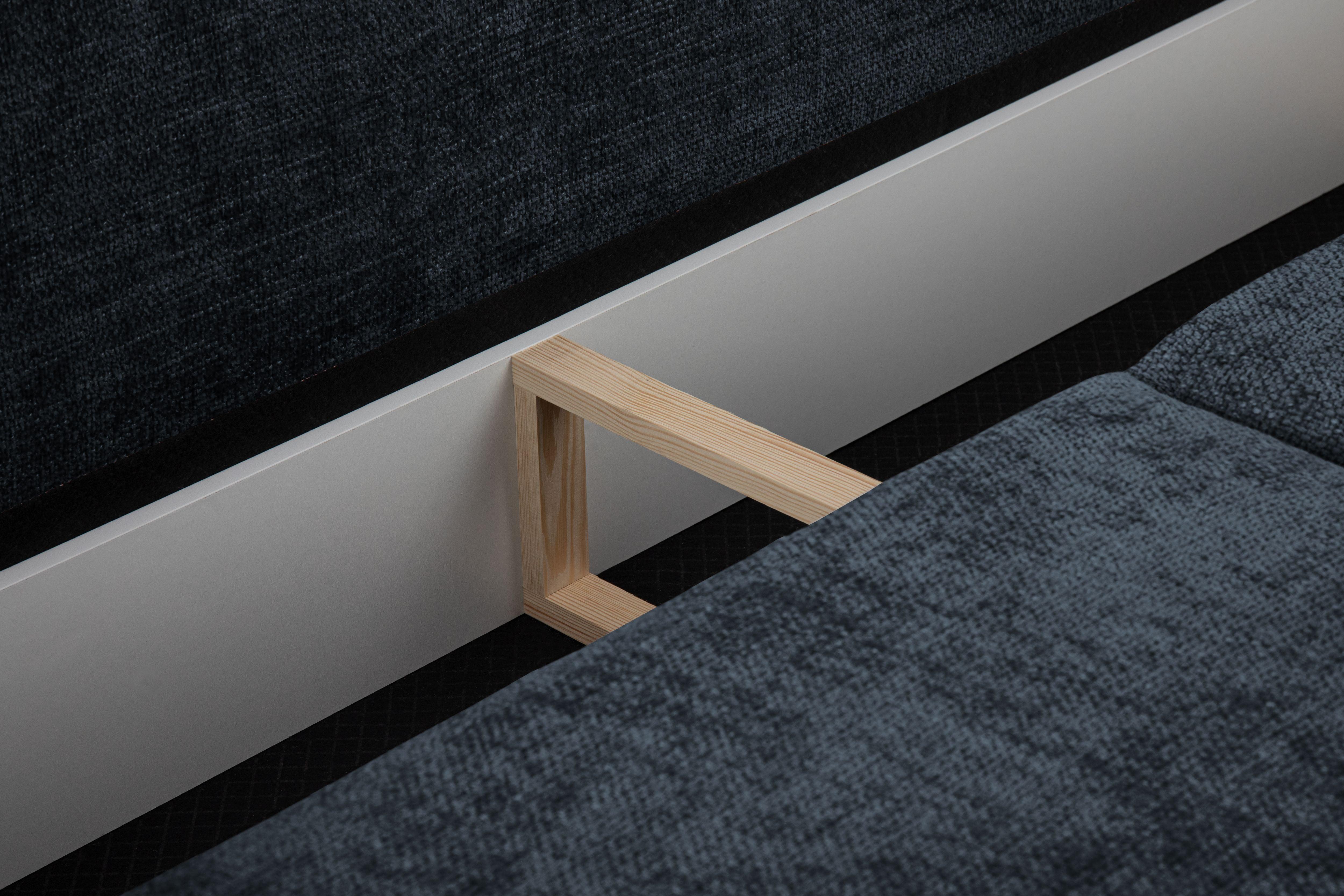 Sofa z funkcją spania MATERA granatowy szenil Cosmopolitan Design Eye on Design