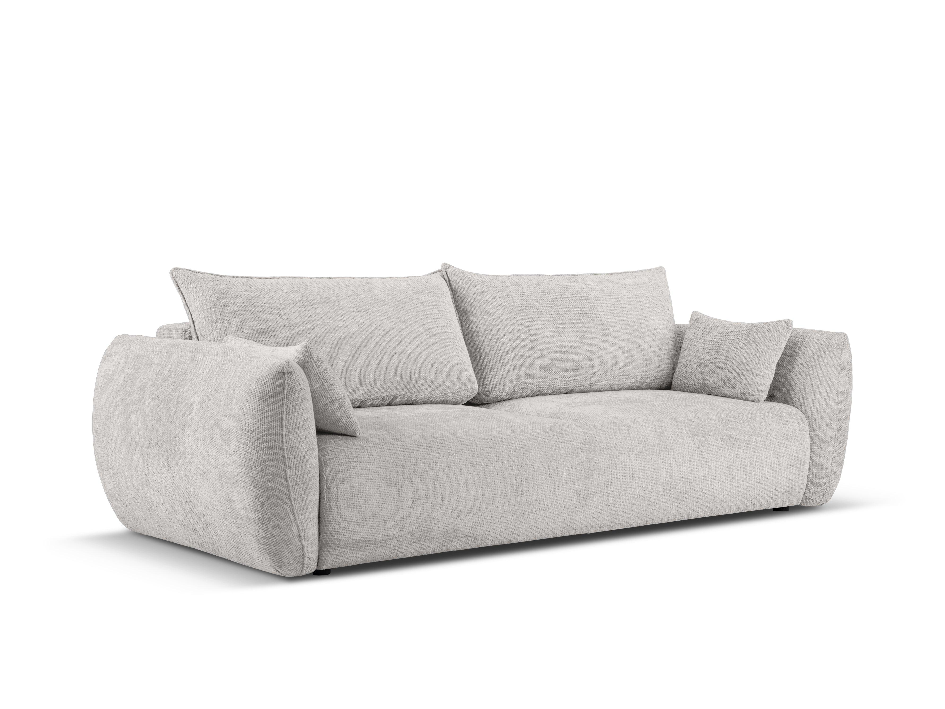 Sofa z funkcją spania MATERA jasnoszary szenil Cosmopolitan Design Eye on Design
