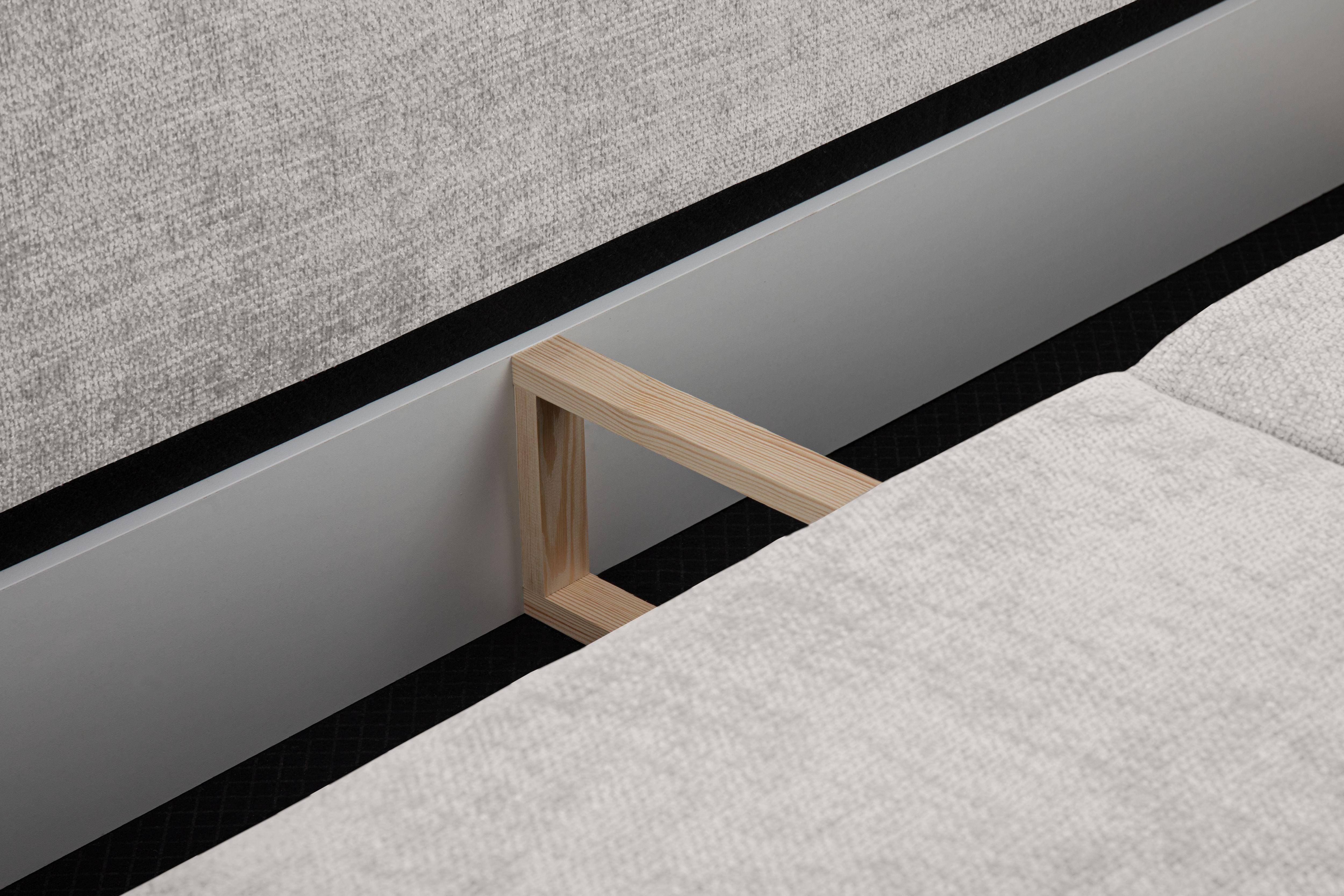 Sofa z funkcją spania MATERA jasnoszary szenil Cosmopolitan Design Eye on Design