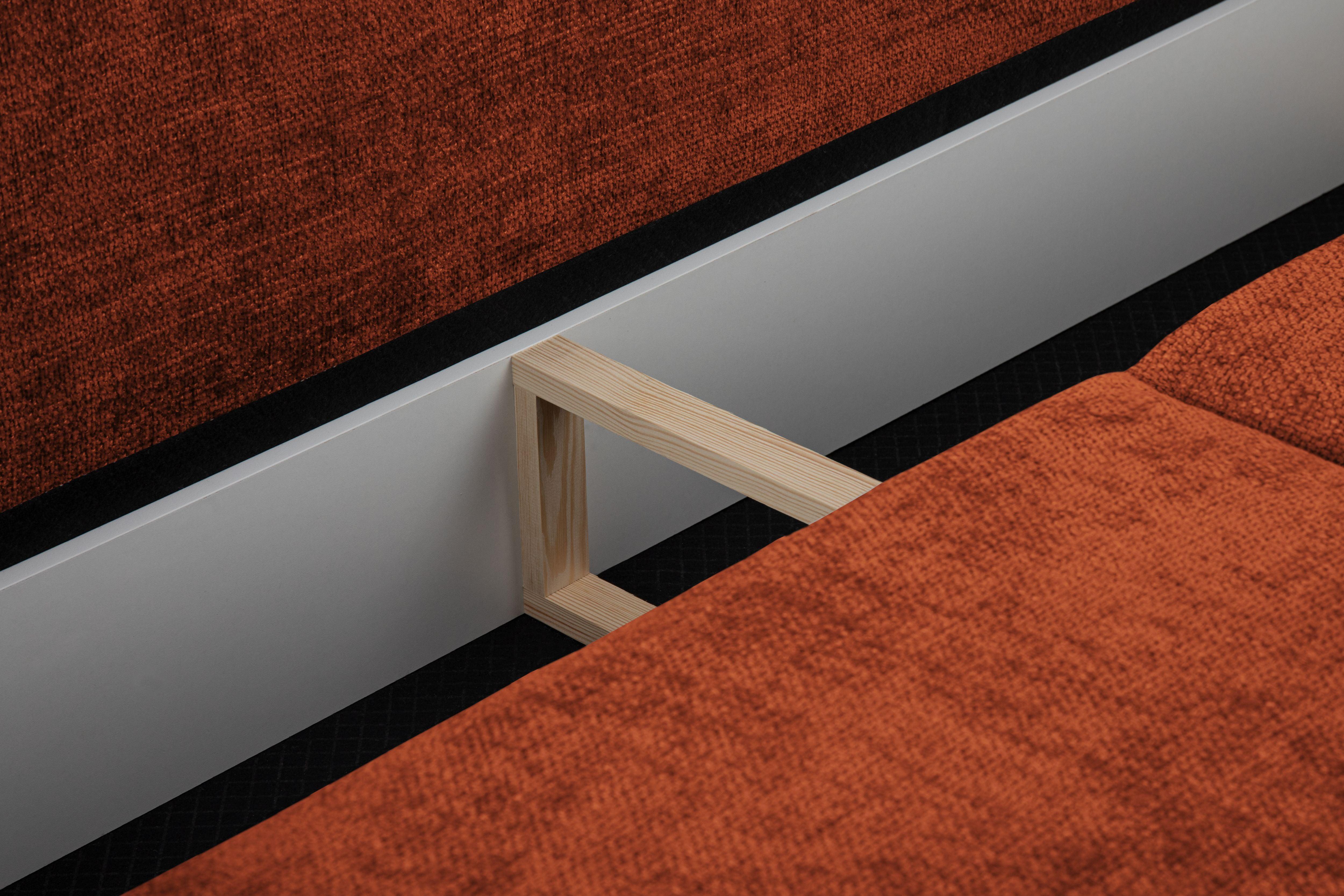 Sofa z funkcją spania MATERA terracotta szenil Cosmopolitan Design Eye on Design