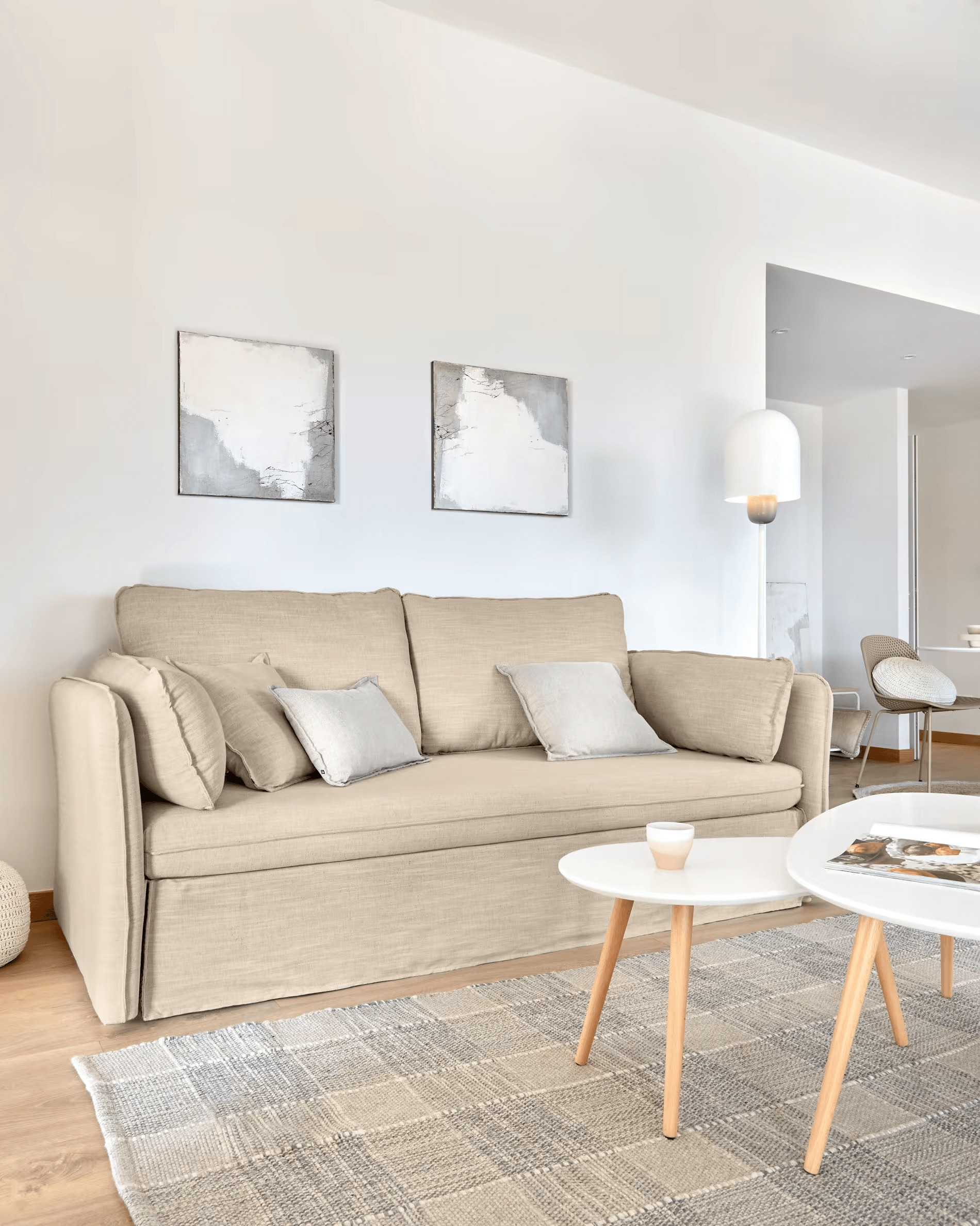 Sofa z funkcją spania TANIT beżowy La Forma Eye on Design