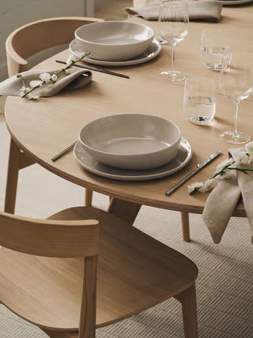 Tafel SOFT MOOD basis van gebleekt eikenhout