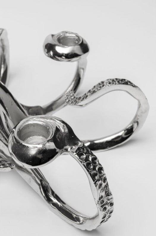 Srebrny świecznik w kształcie ośmiornicy Kare Design Eye on Design