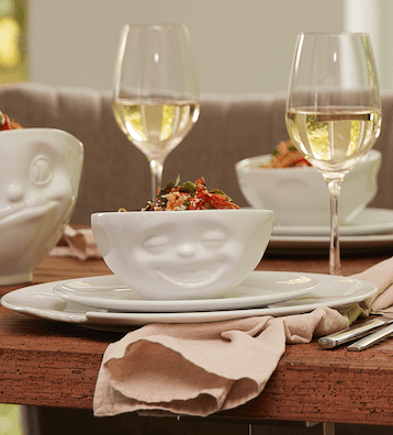 Średnia miseczka LAUGHING biały 58products Eye on Design