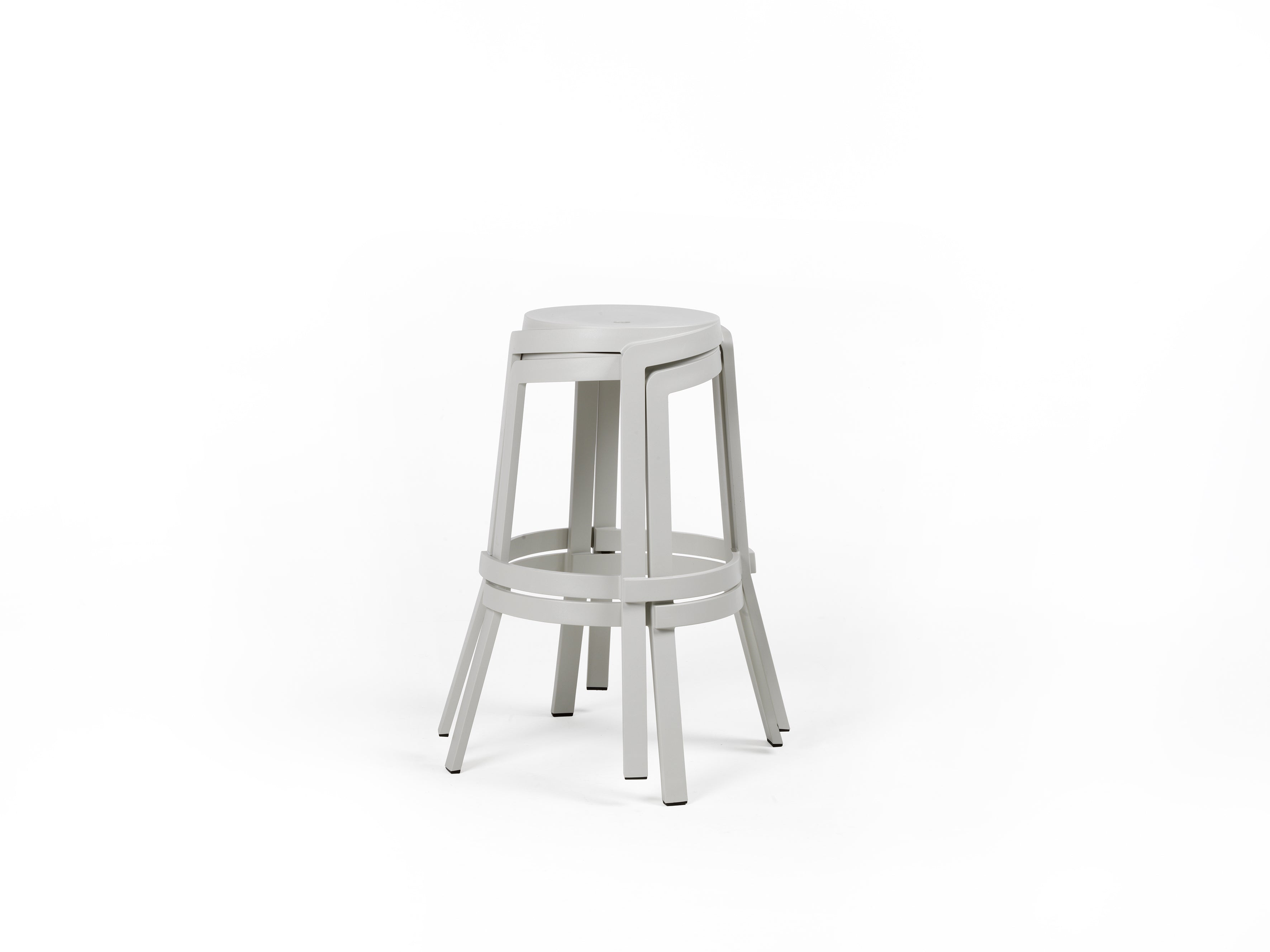 Hocker für den Außenbereich STACK kreidefarben