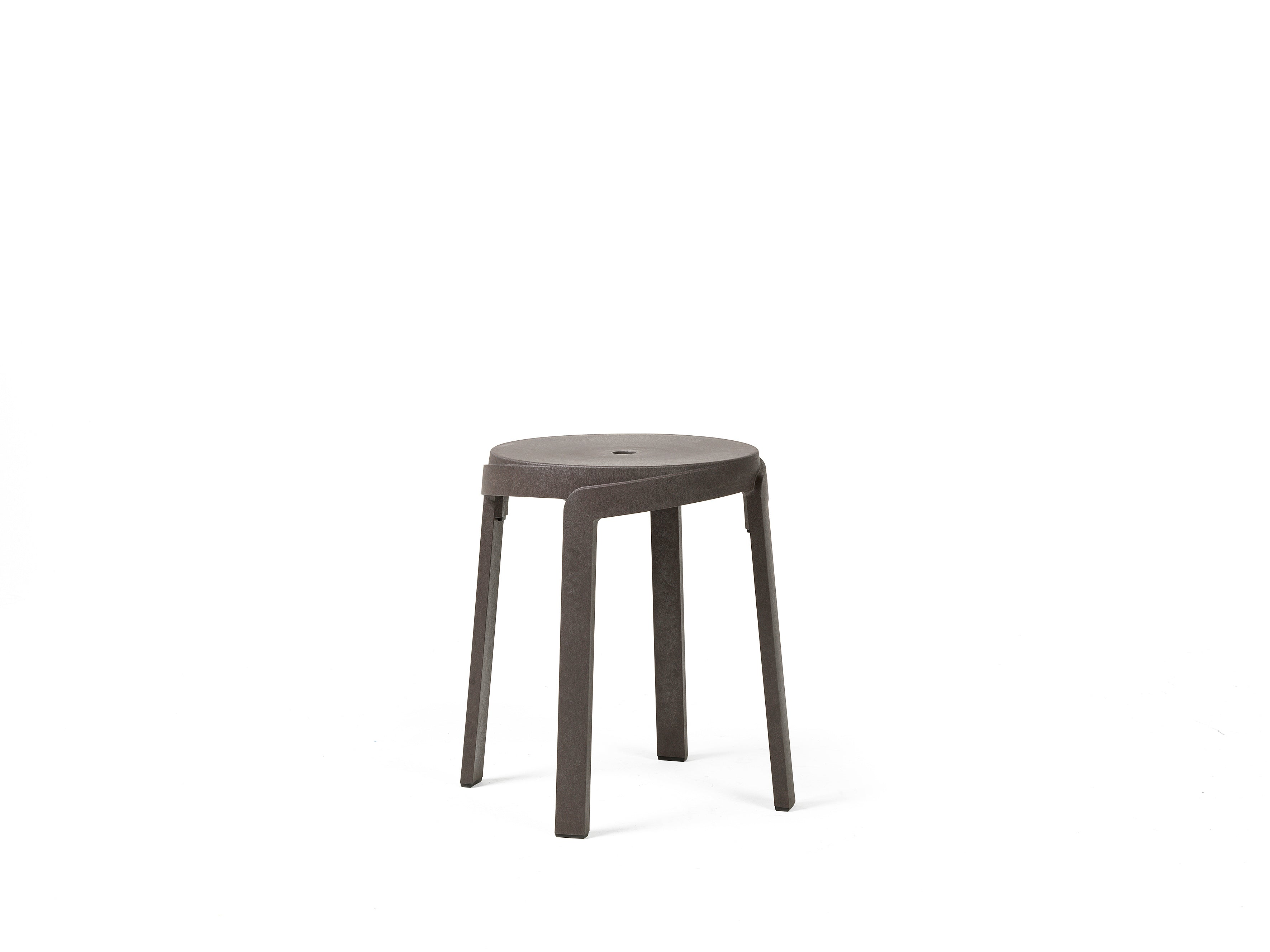 Outdoor Stool STACK earthy brown