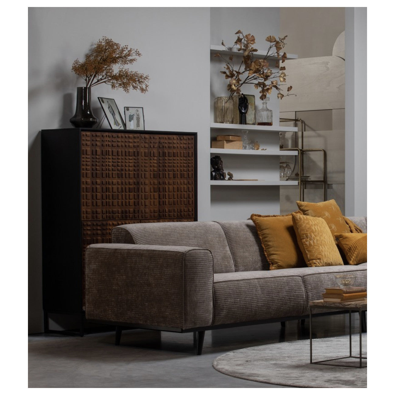 Sofa 3-sitzig STATEMENT beige Melange