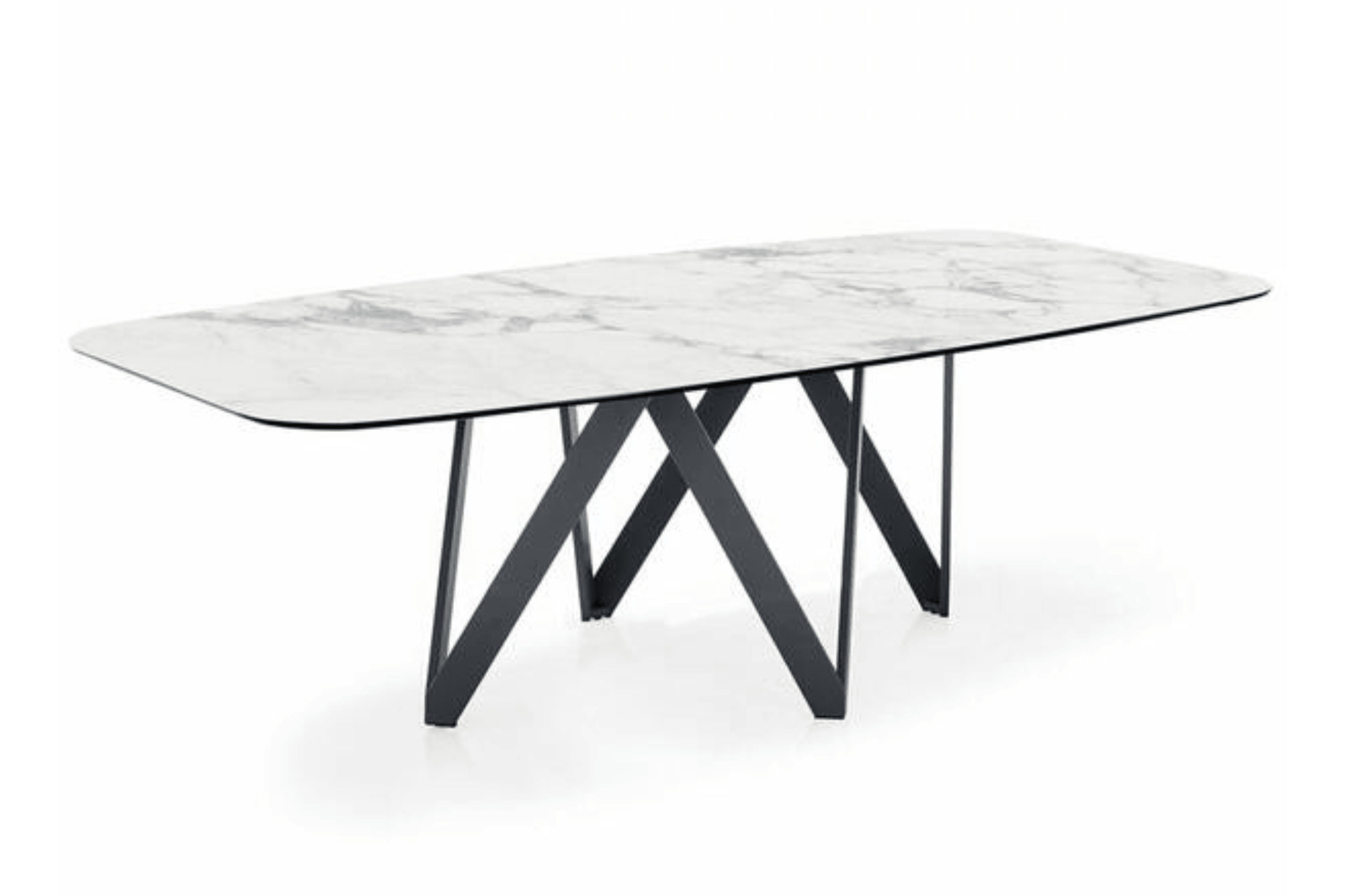 Stół CARTESIO biały marmur z metalową podstawą Calligaris Eye on Design