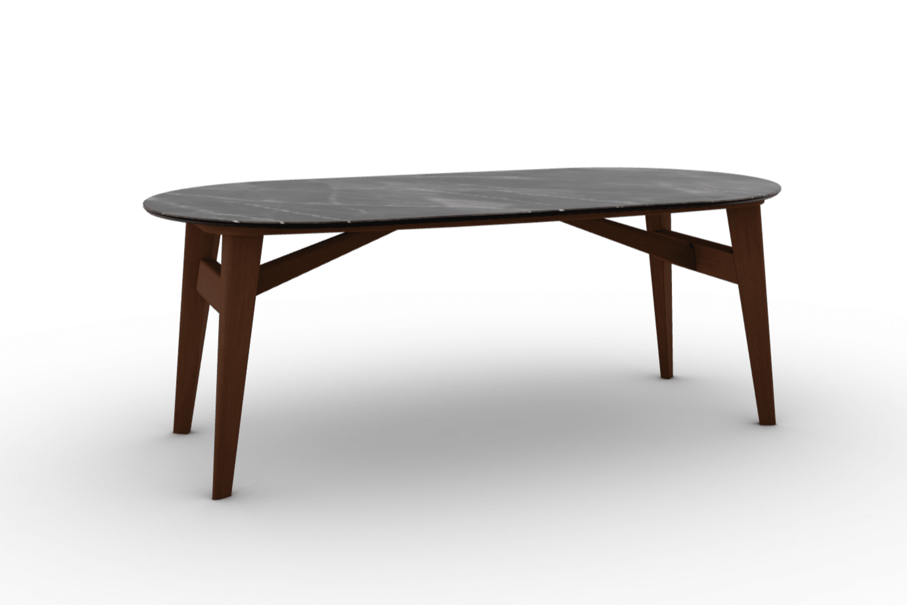 Stół elipsa ABREY antracytowy marmur Calligaris Eye on Design