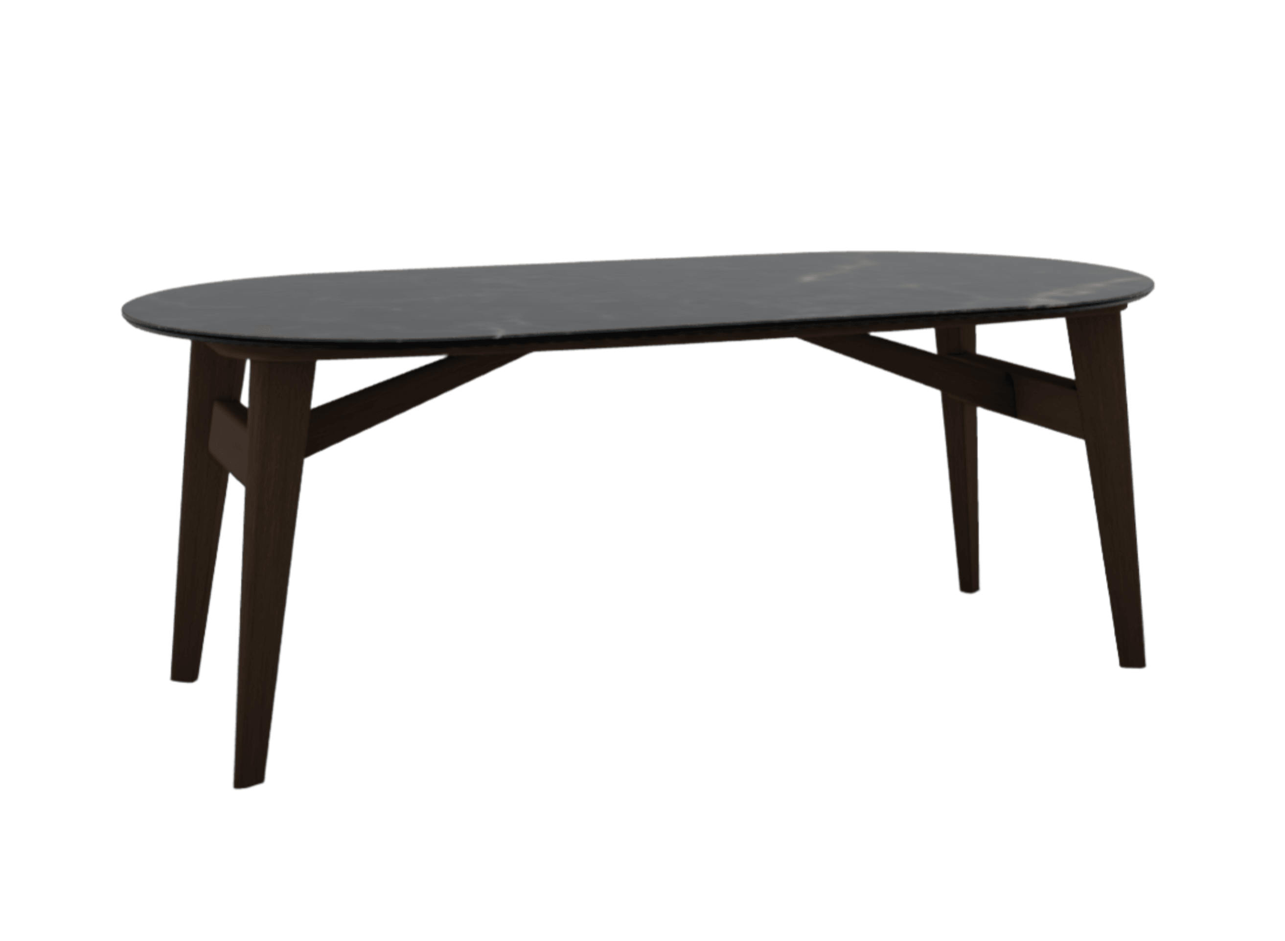 Stół elipsa ABREY czarny marmur Calligaris Eye on Design