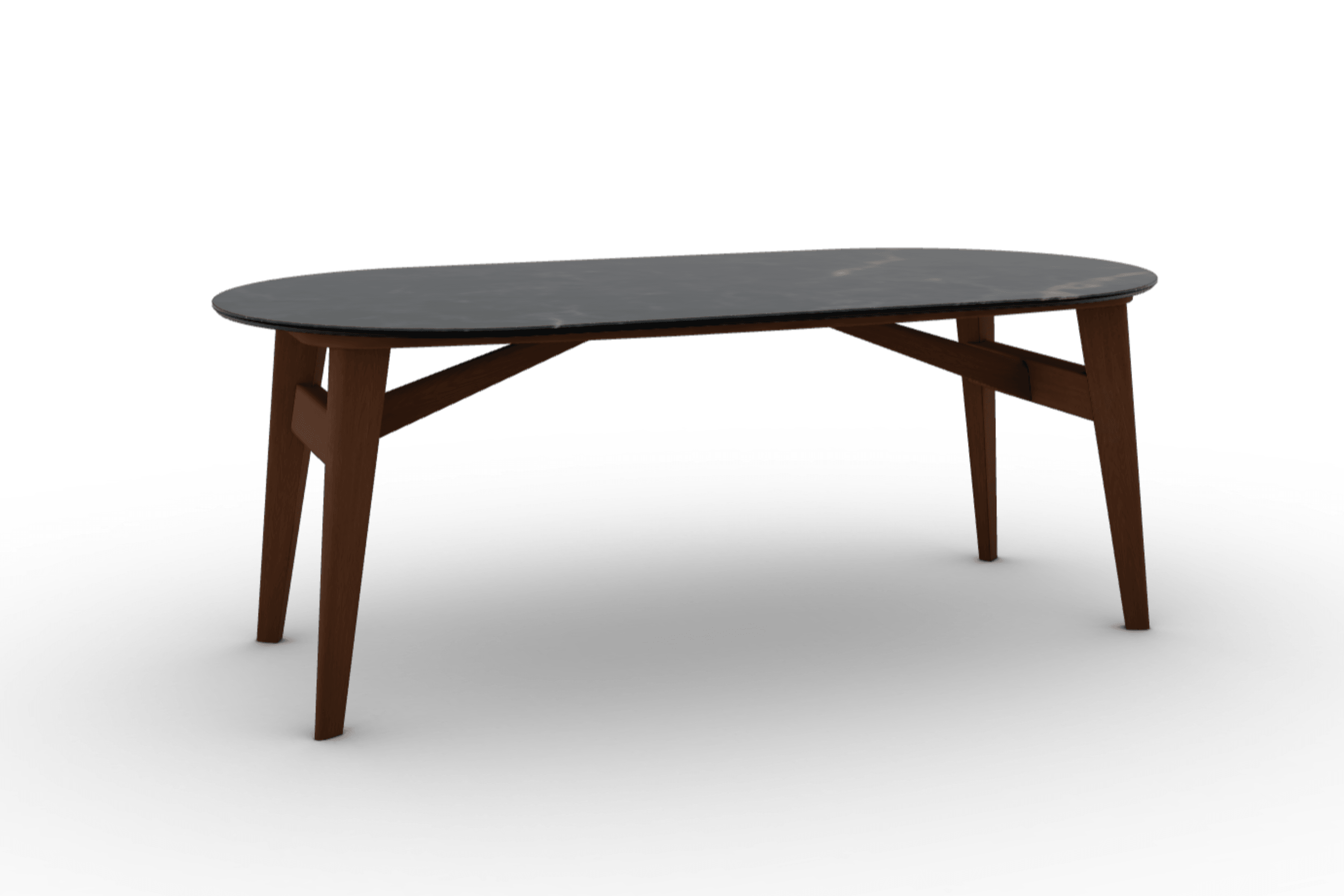 Stół elipsa ABREY czarny marmur Calligaris Eye on Design