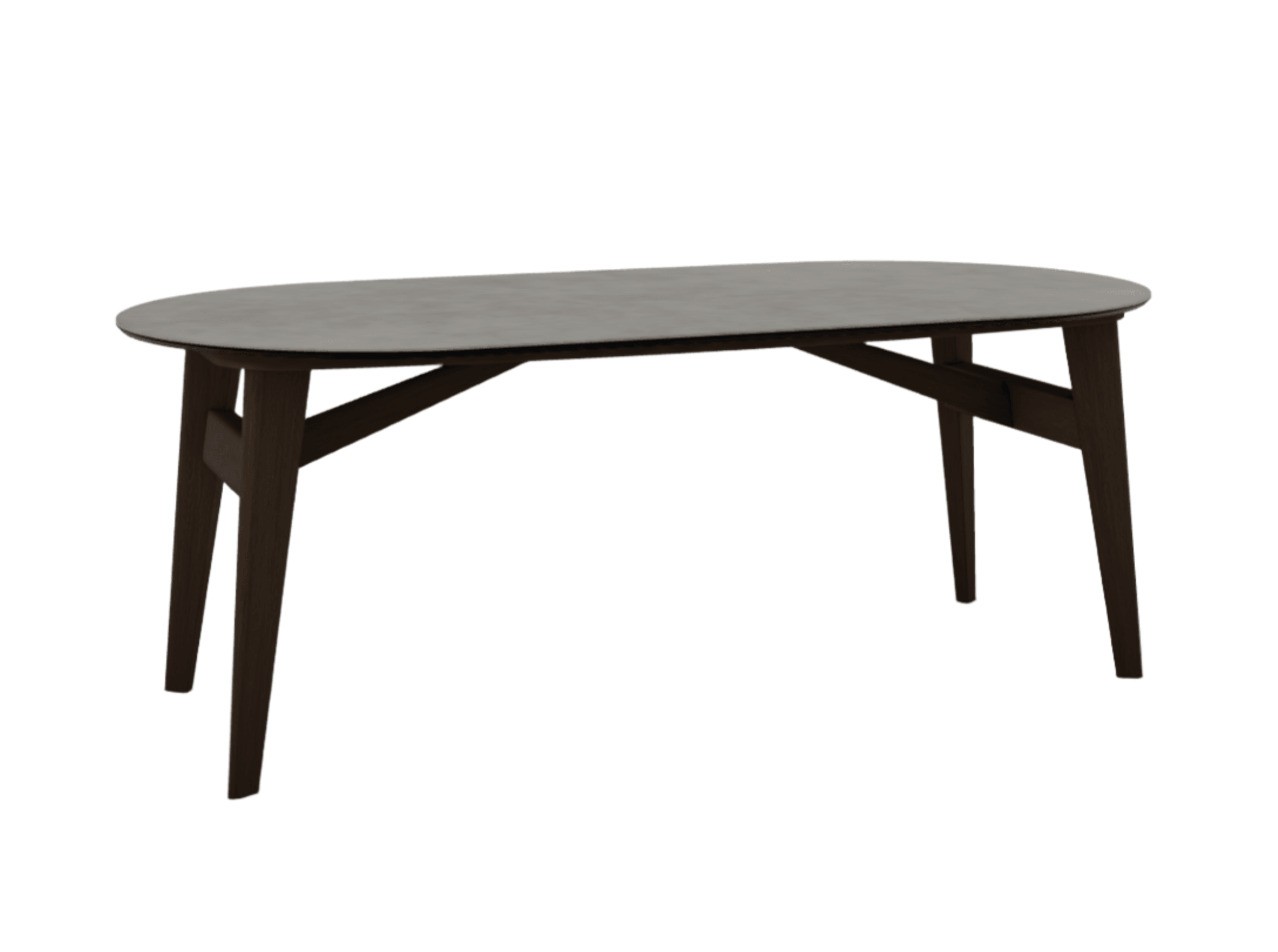 Stół elipsa ABREY jasnoszara ceramika Calligaris Eye on Design