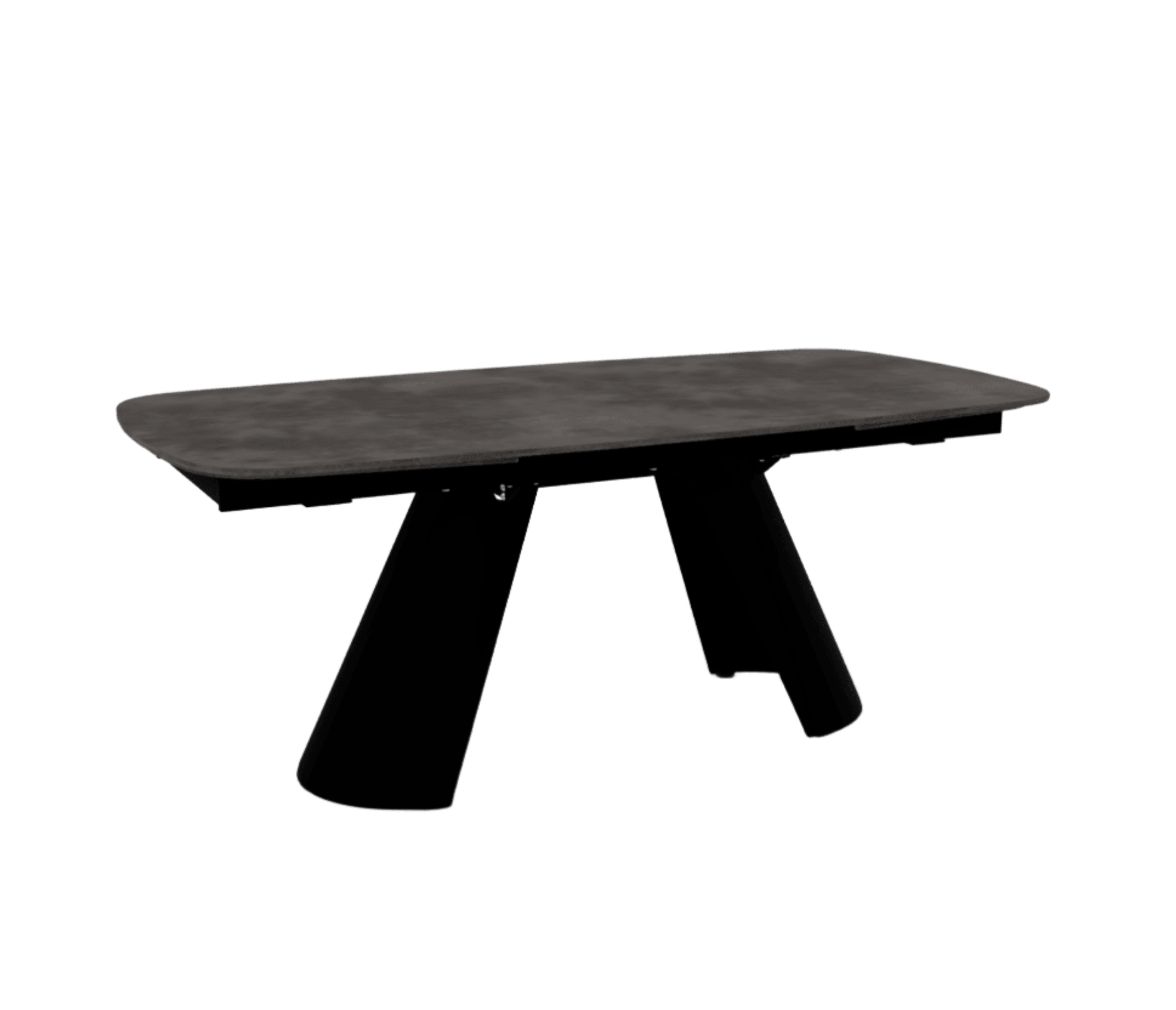 Stół elipsa rozkładany APIAN ciemnoszara ceramika Calligaris matowa czerń matowa czerń Eye on Design