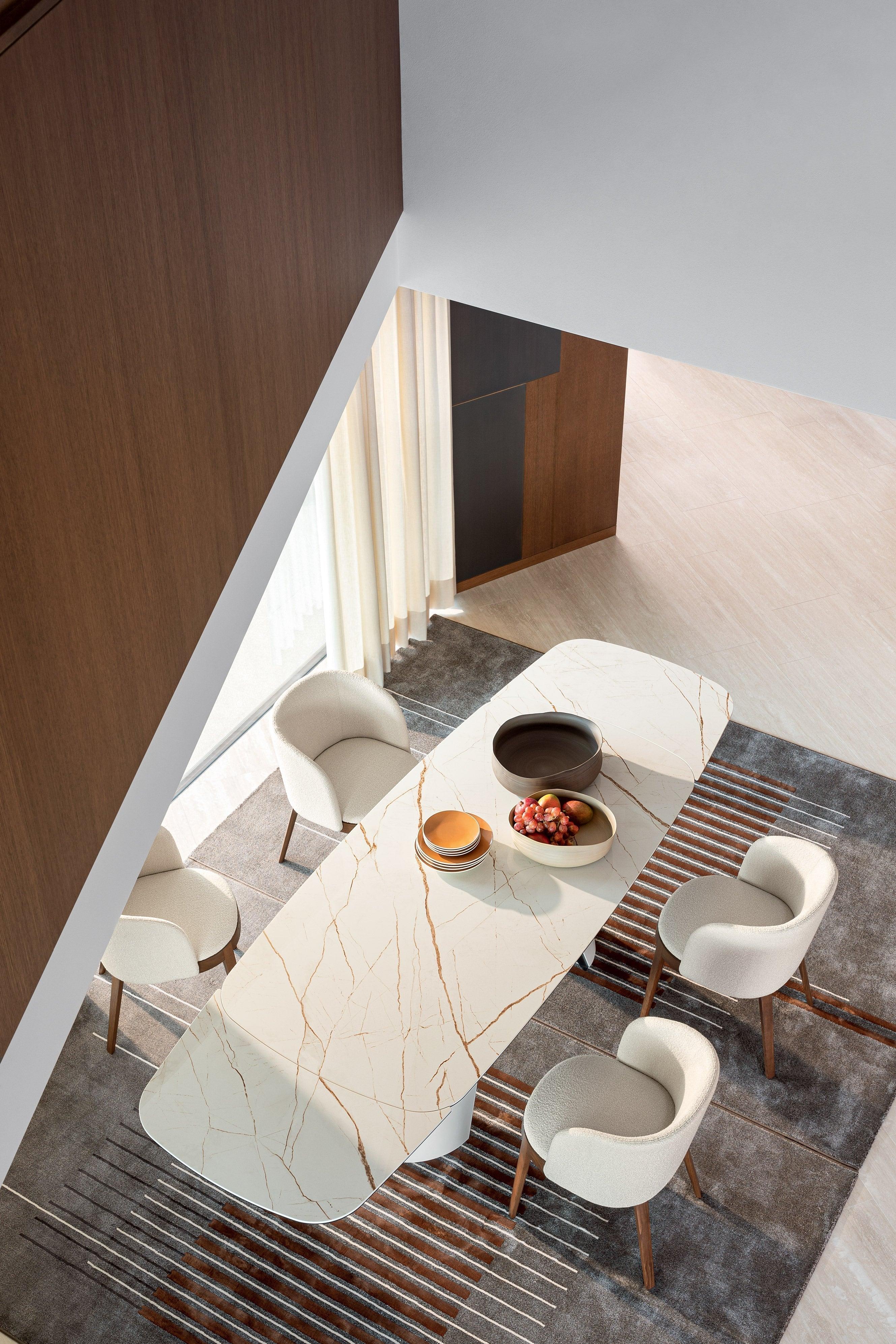 Stół elipsa rozkładany APIAN ciemnoszara ceramika Calligaris Eye on Design