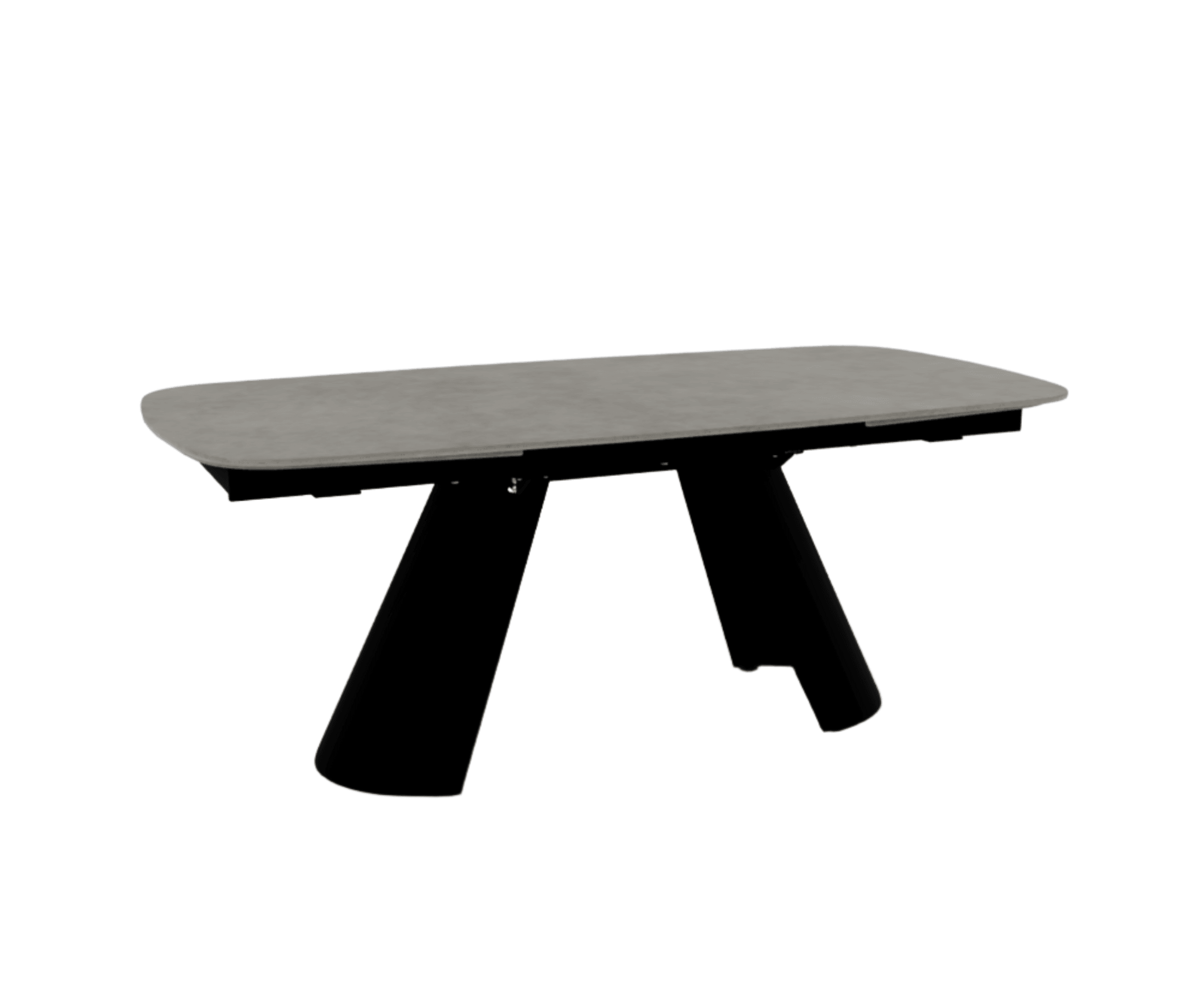 Stół elipsa rozkładany APIAN jasnoszara ceramika Calligaris matowa czerń matowa czerń Eye on Design