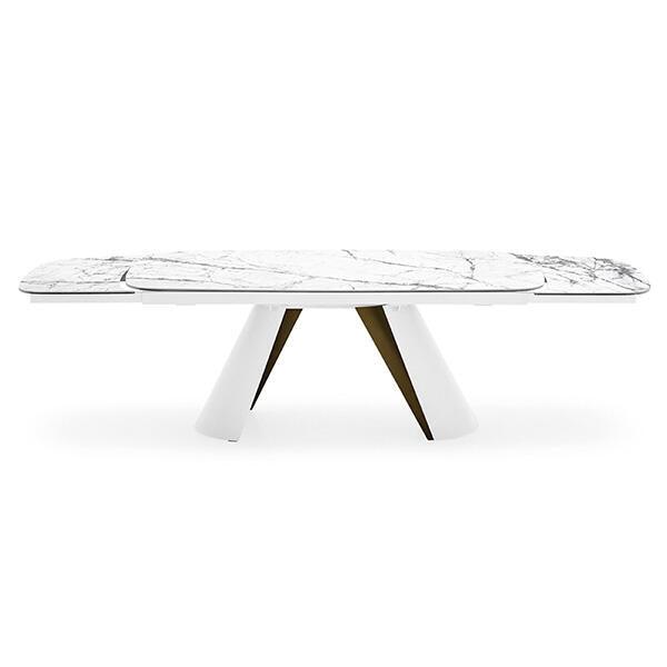 Stół elipsa rozkładany APIAN kremowy marmur Calligaris Eye on Design