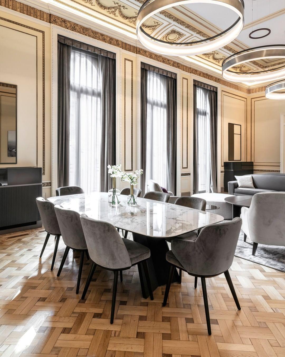 Stół ICARO jasnoszara ceramika Calligaris Eye on Design